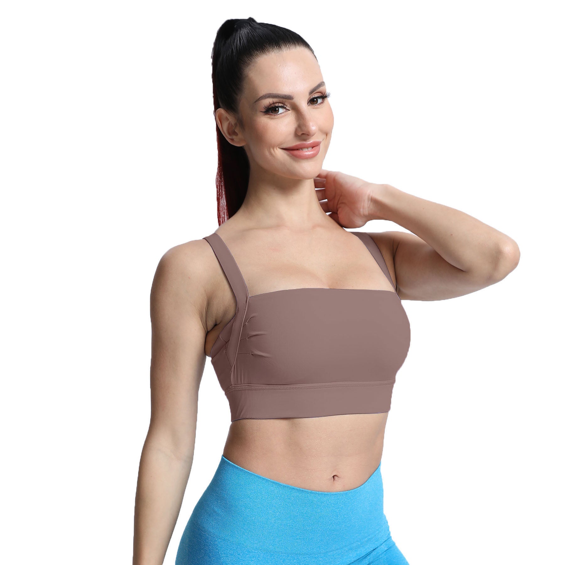 Aoxjox Tube top thick strap open back Bras