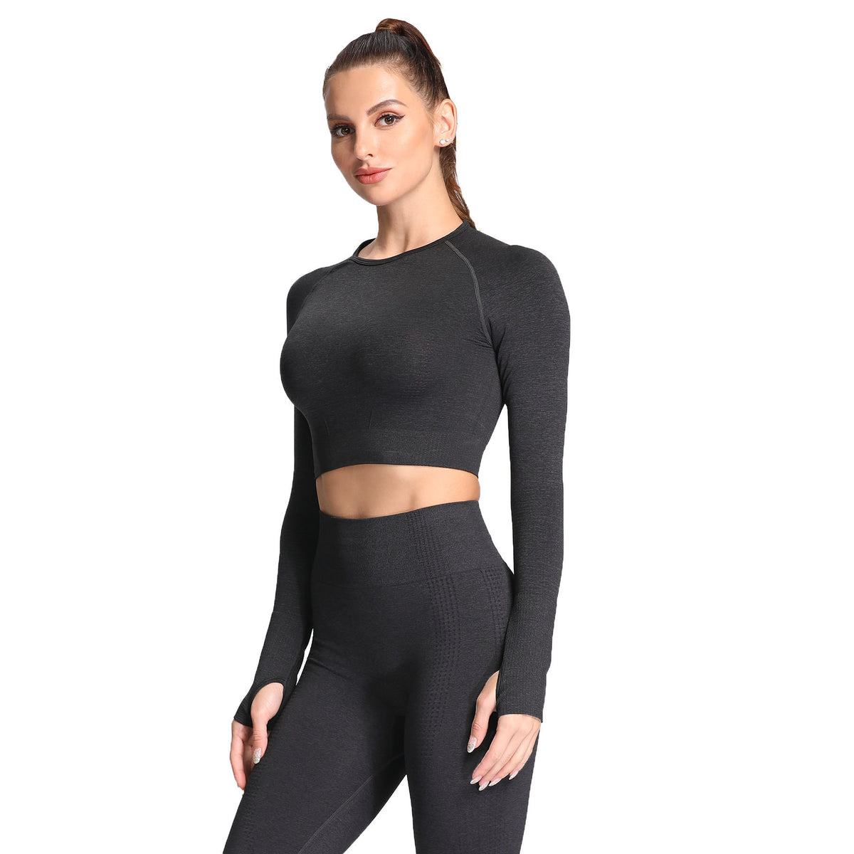 Aoxjox Vital Long Sleeve Crop Top