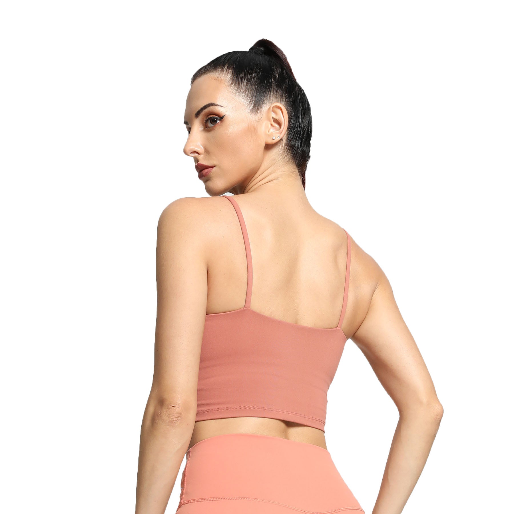 Aoxjox Buttery Soft Solid Color Sports Bra Crop Top