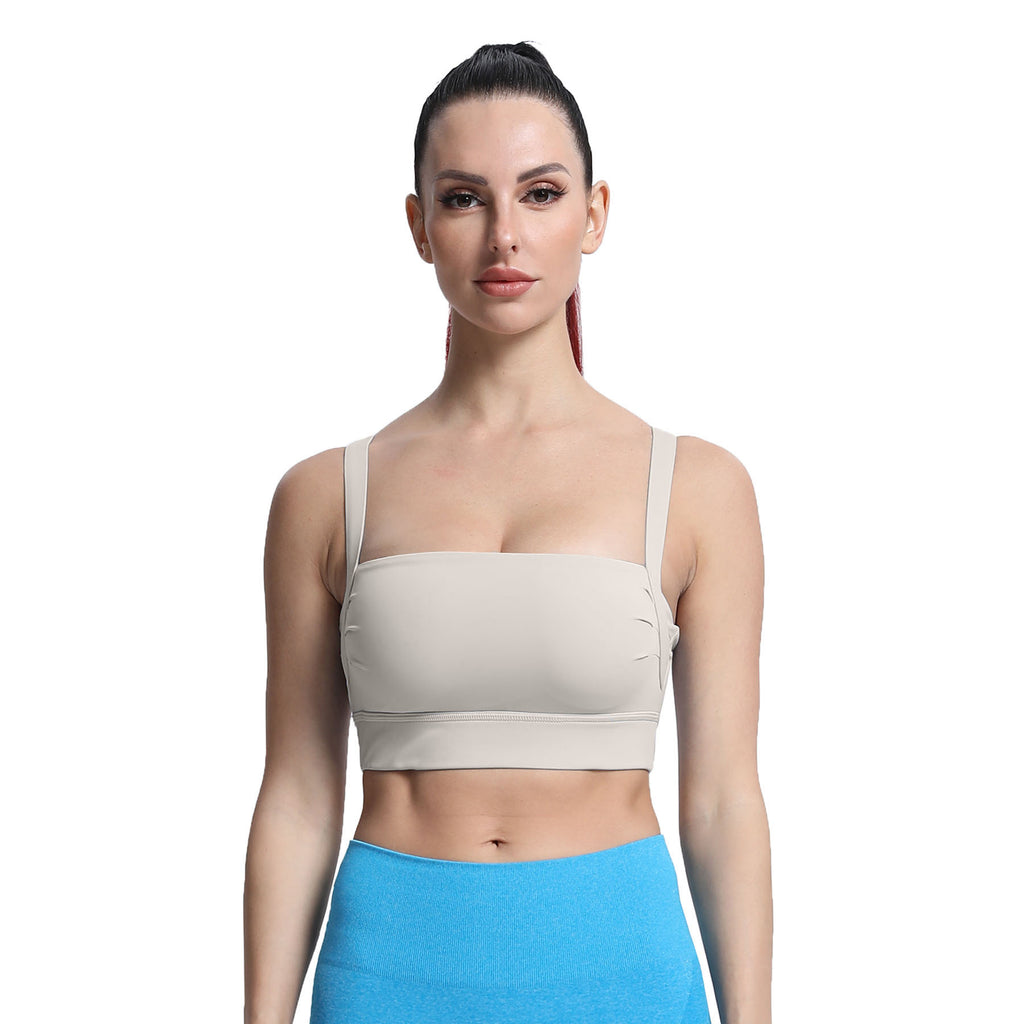 Aoxjox Tube top thick strap open back Bras