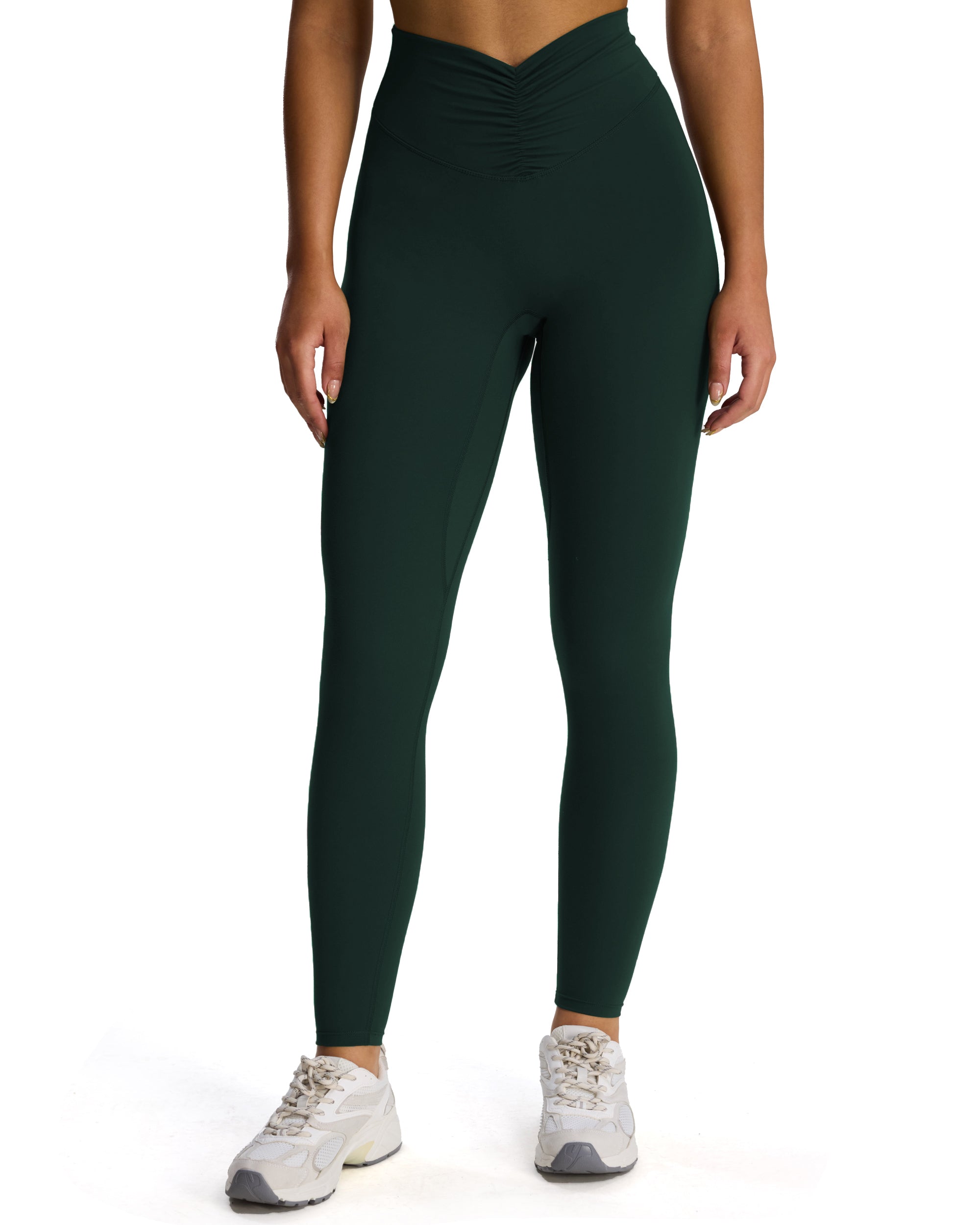 Aoxjox "Illusion" Ruched Front Leggings