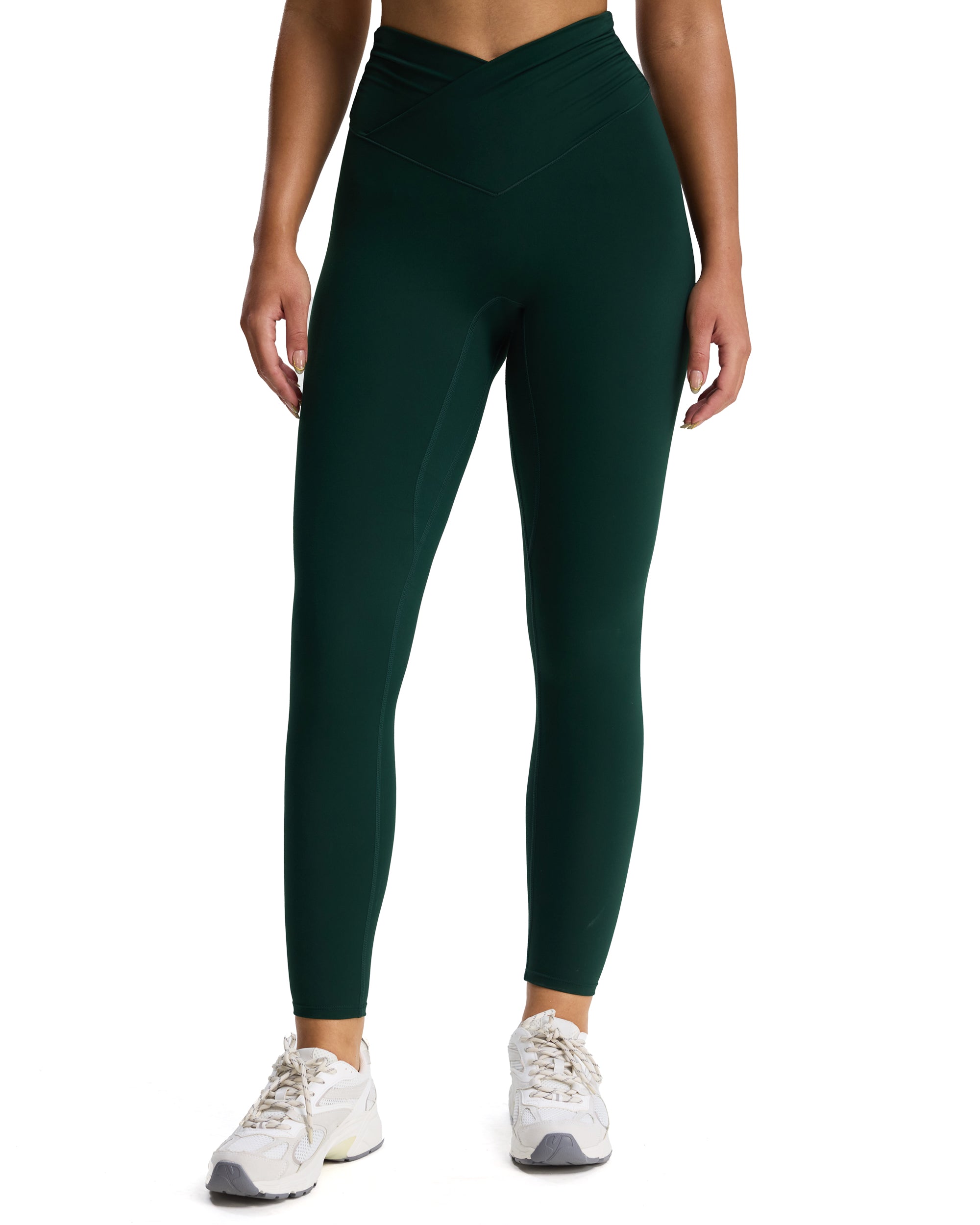 Aoxjox "Venus" Crossover Hidden-Scrunch Leggings