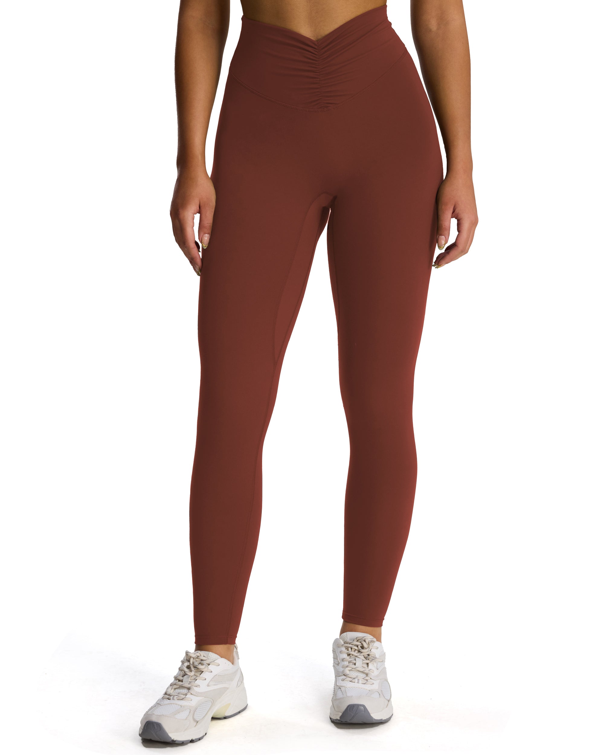 Aoxjox "Illusion" Ruched Front Leggings