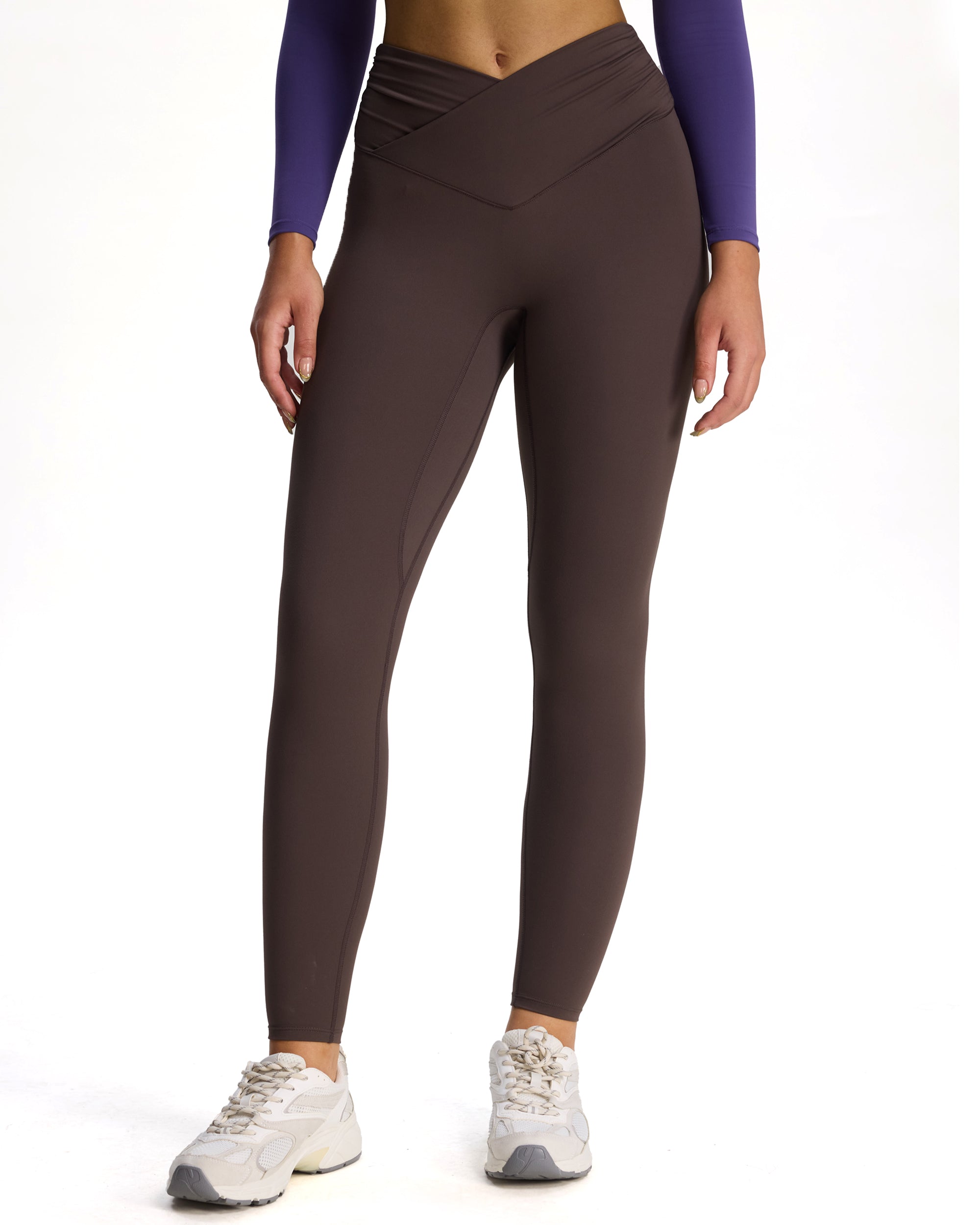 Aoxjox "Venus" Crossover Hidden-Scrunch Leggings