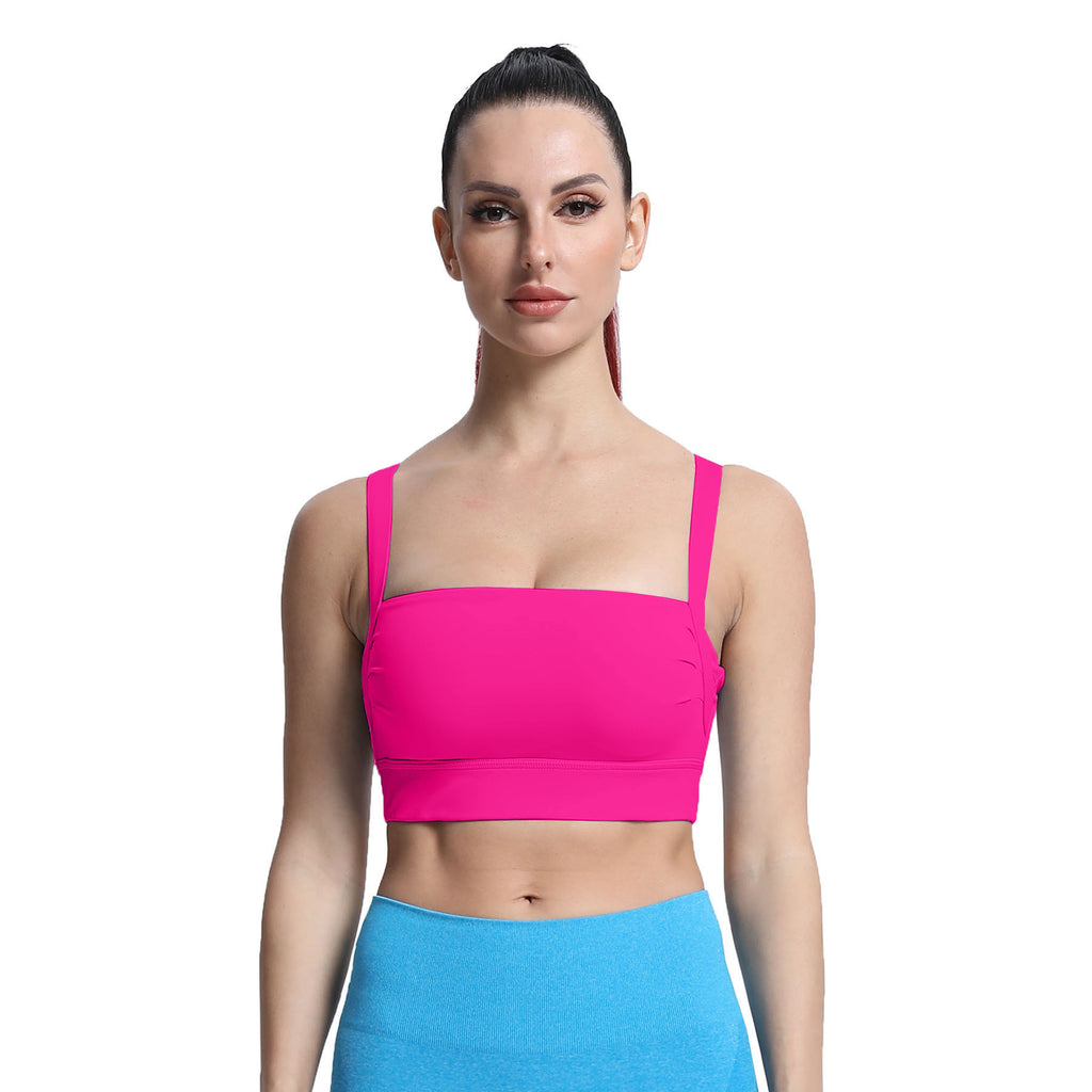 Aoxjox Tube top thick strap open back Bras