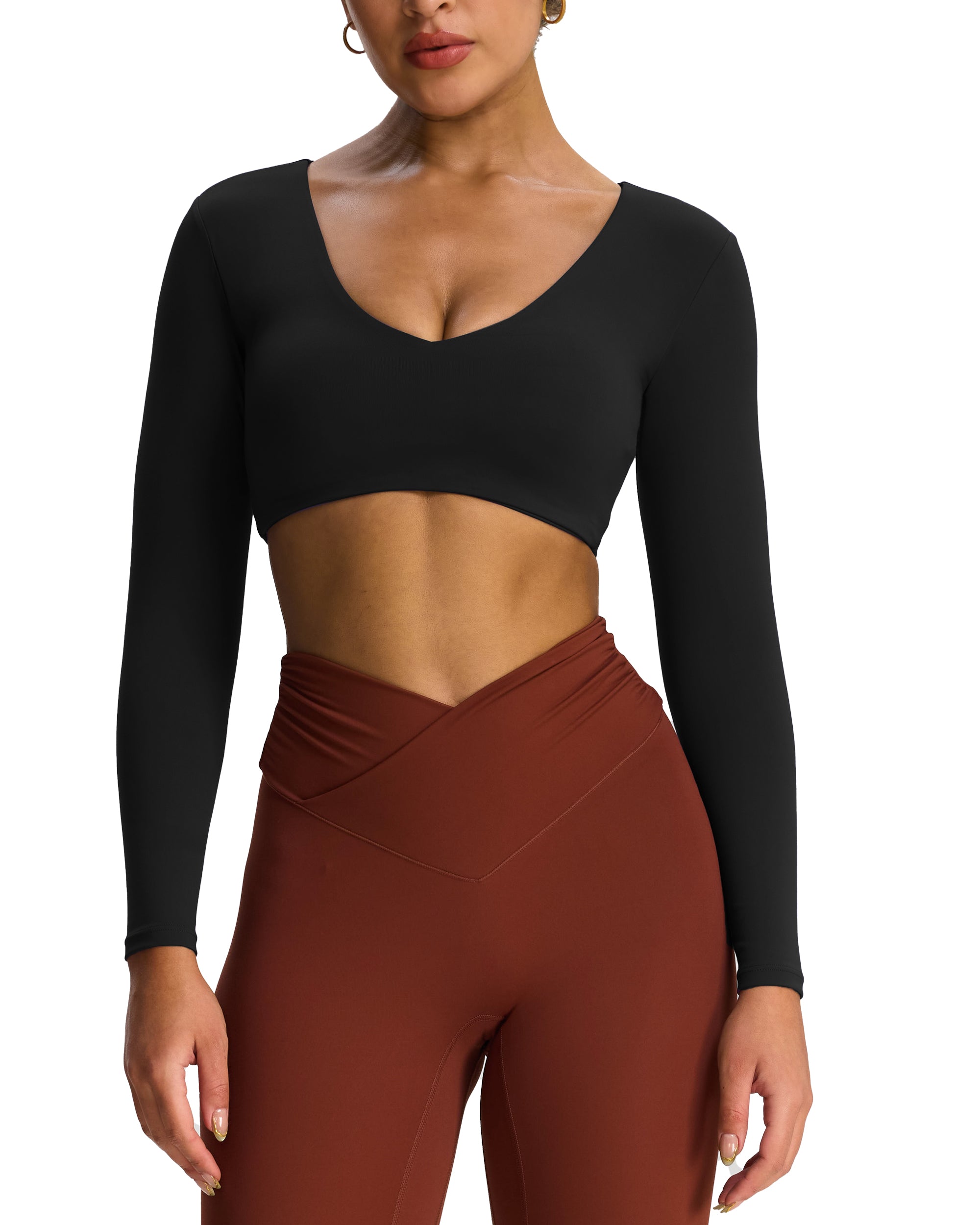 Aoxjox "Stacey" V Neck Long Sleeve