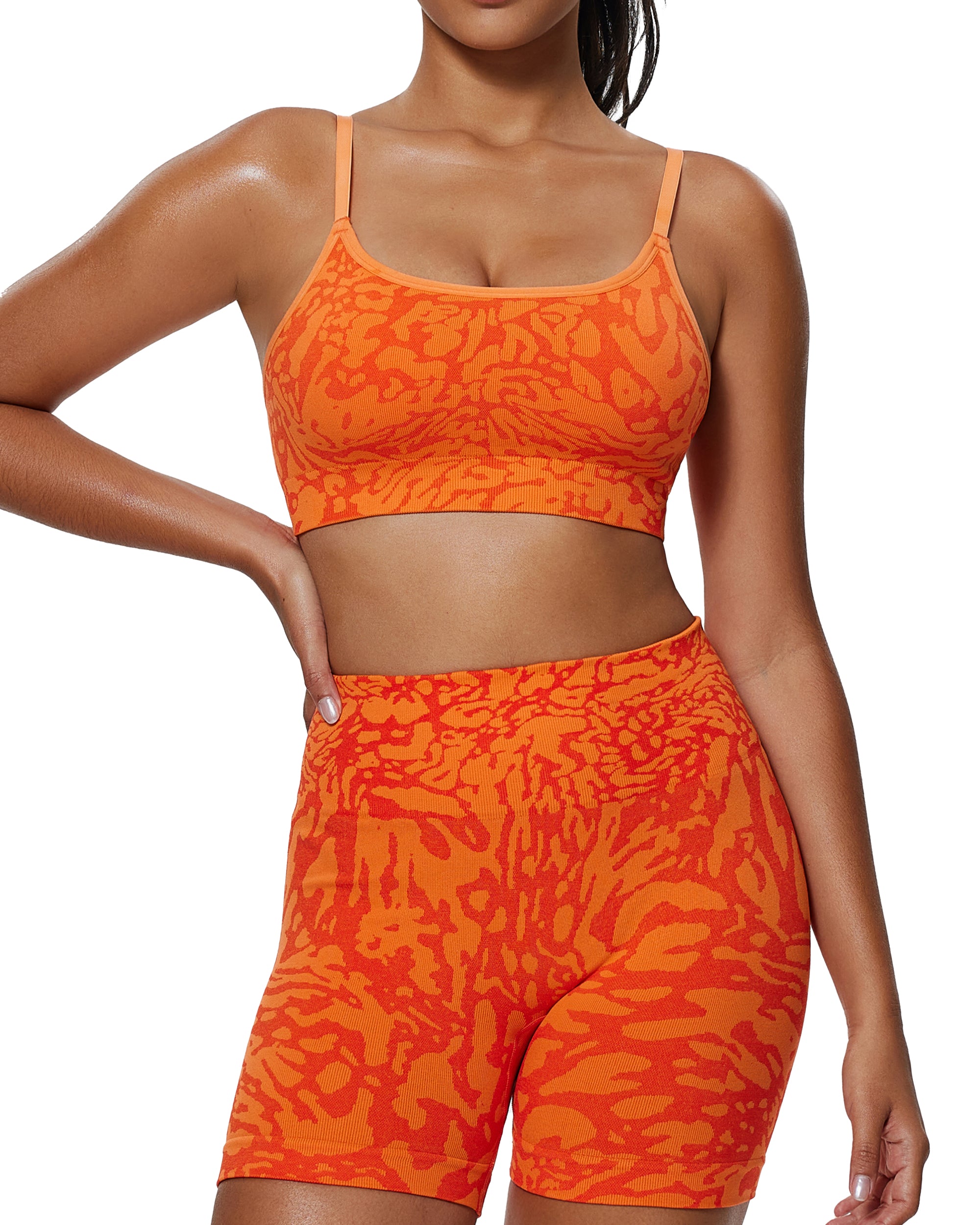 Aoxjox  Camo Seamless Sports Bras