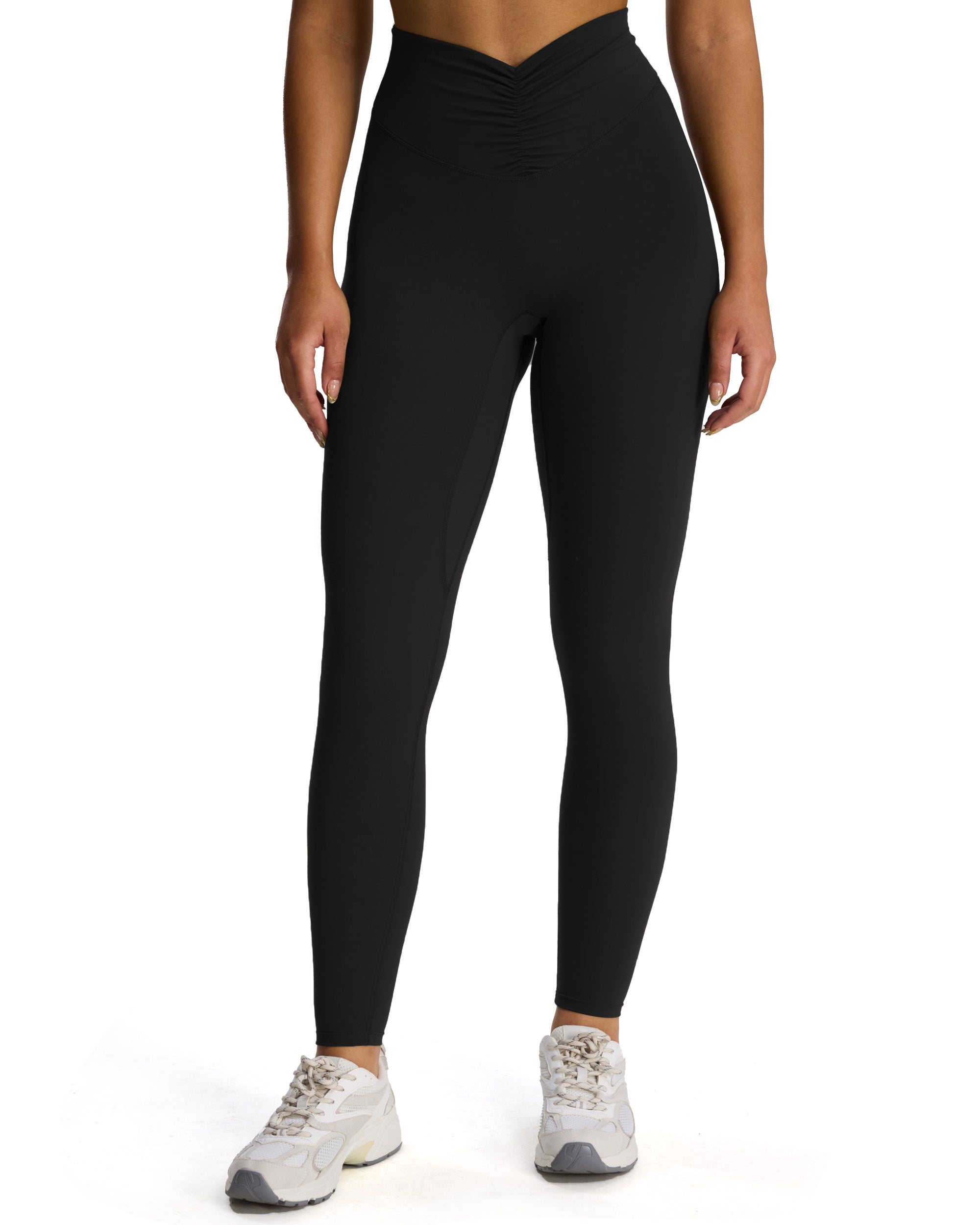 Aoxjox "Illusion" Ruched Front Leggings