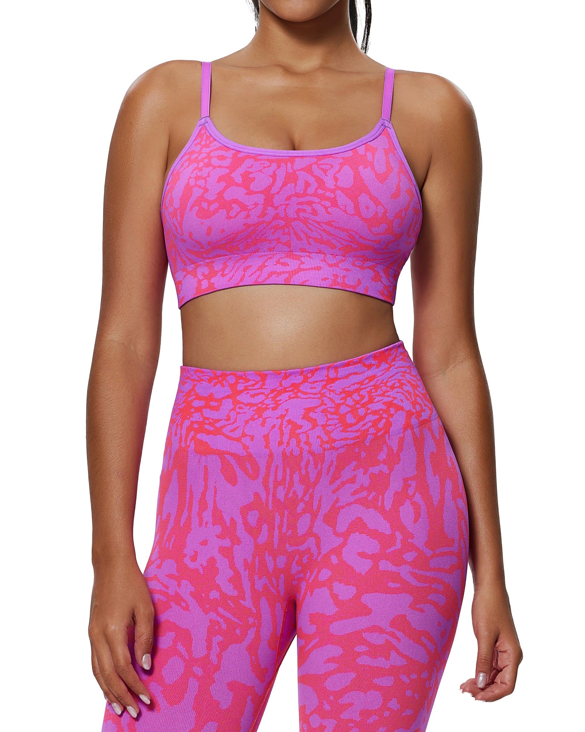 Aoxjox  Camo Seamless Sports Bras