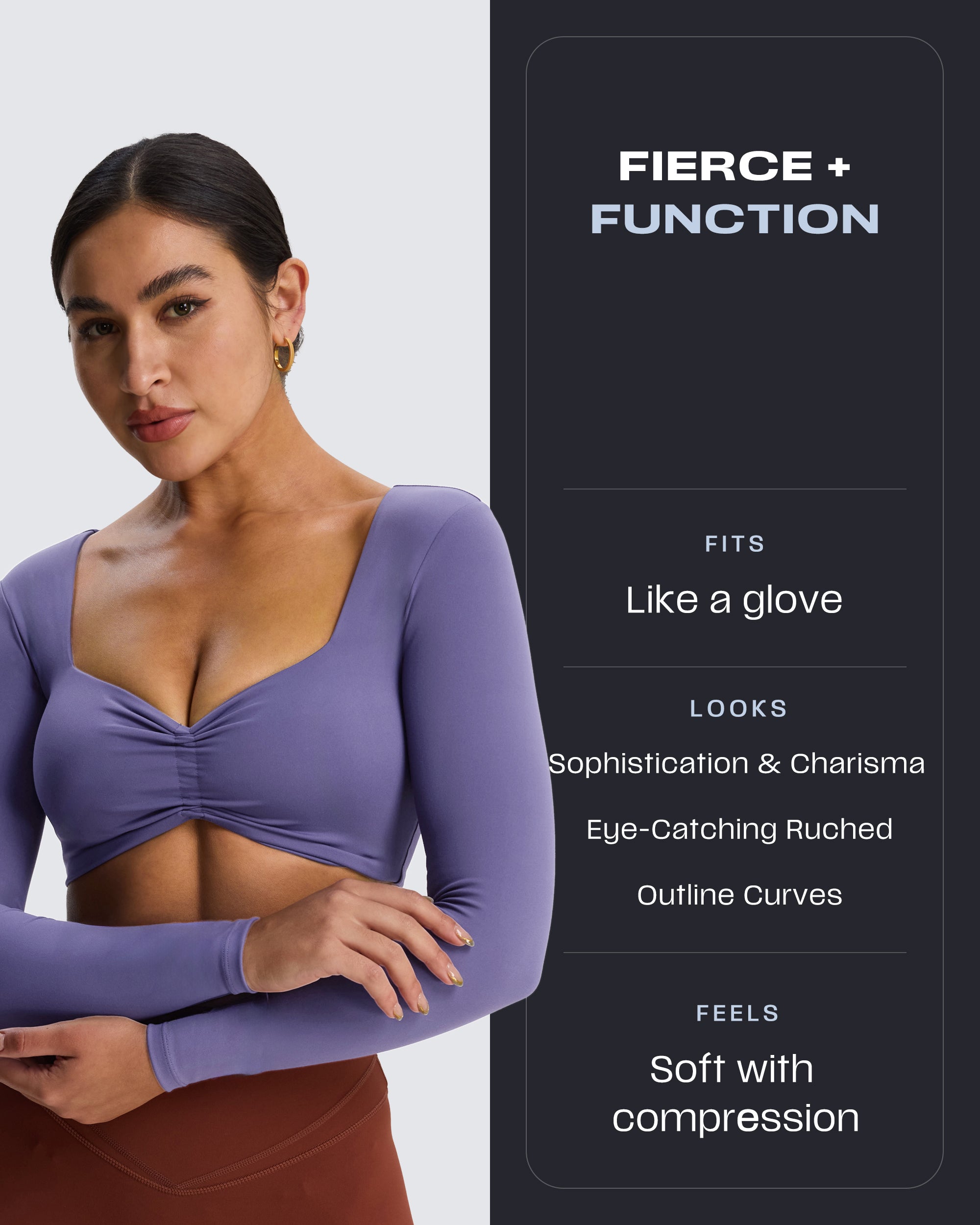 Aoxjox "Violet" Sweetheart Long Sleeve