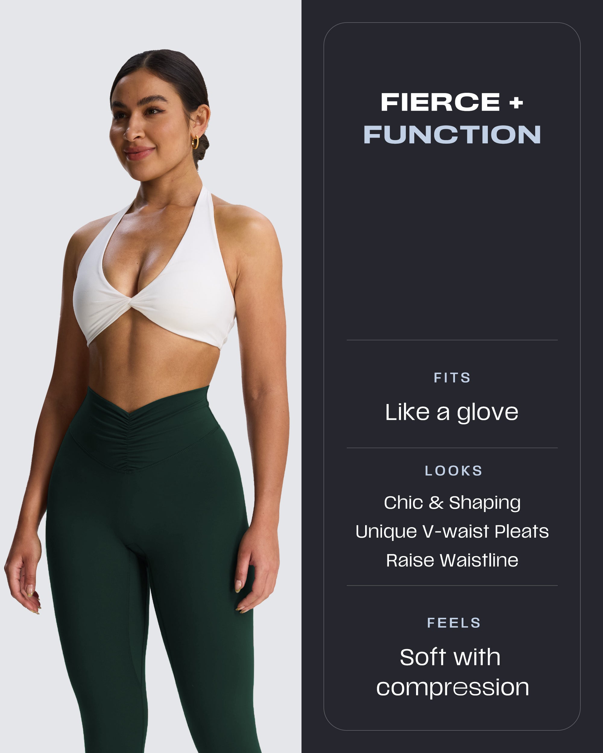 Aoxjox "Illusion" Ruched Front Leggings