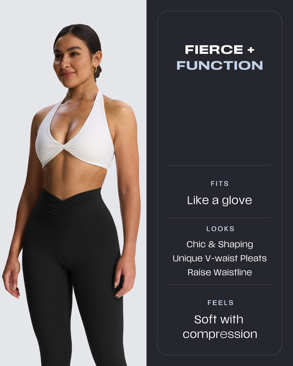 Aoxjox "Illusion" Ruched Front Leggings