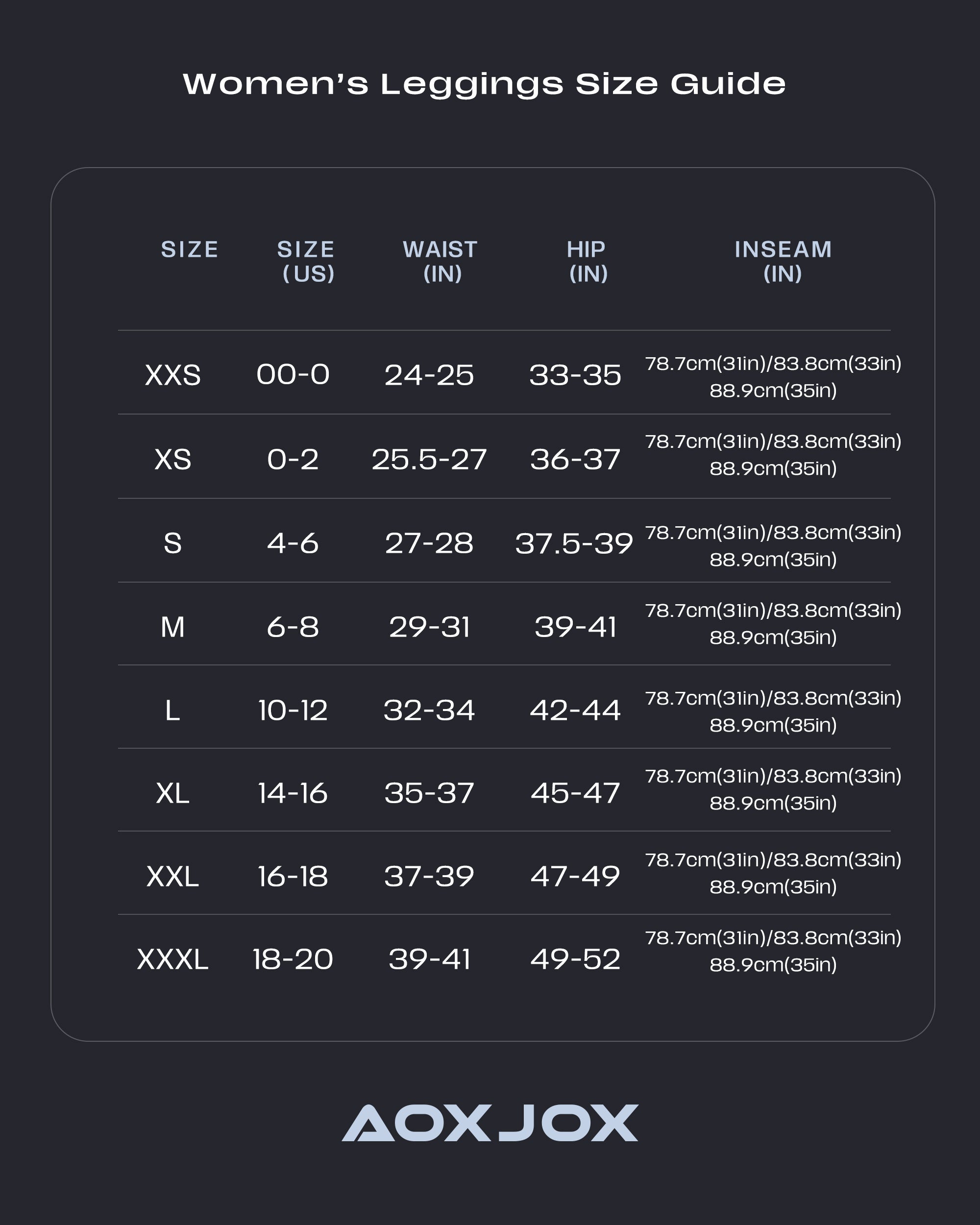 Aoxjox "Athlenza" Fold-Over Straight Leg 33"