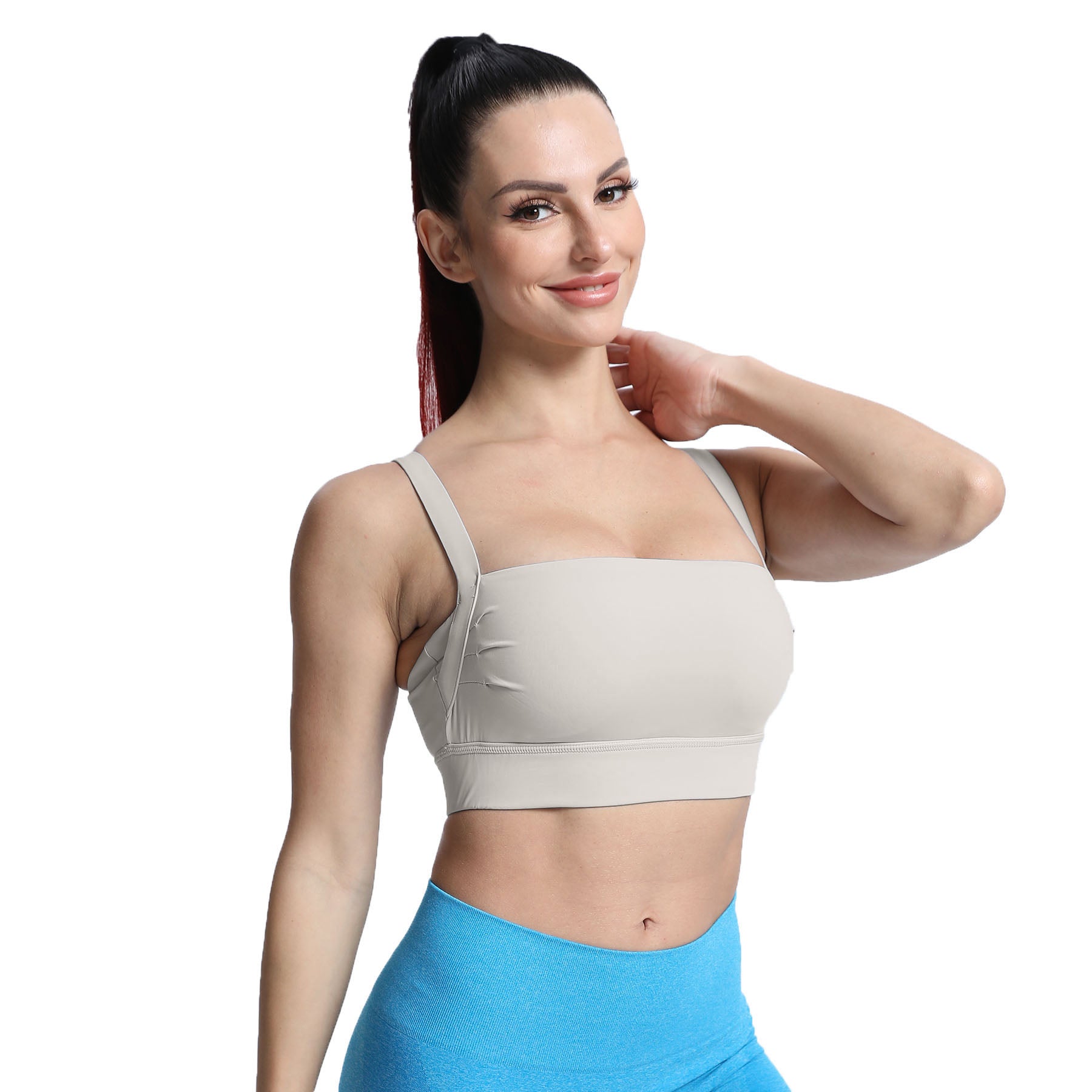 Aoxjox Tube top thick strap open back Bras