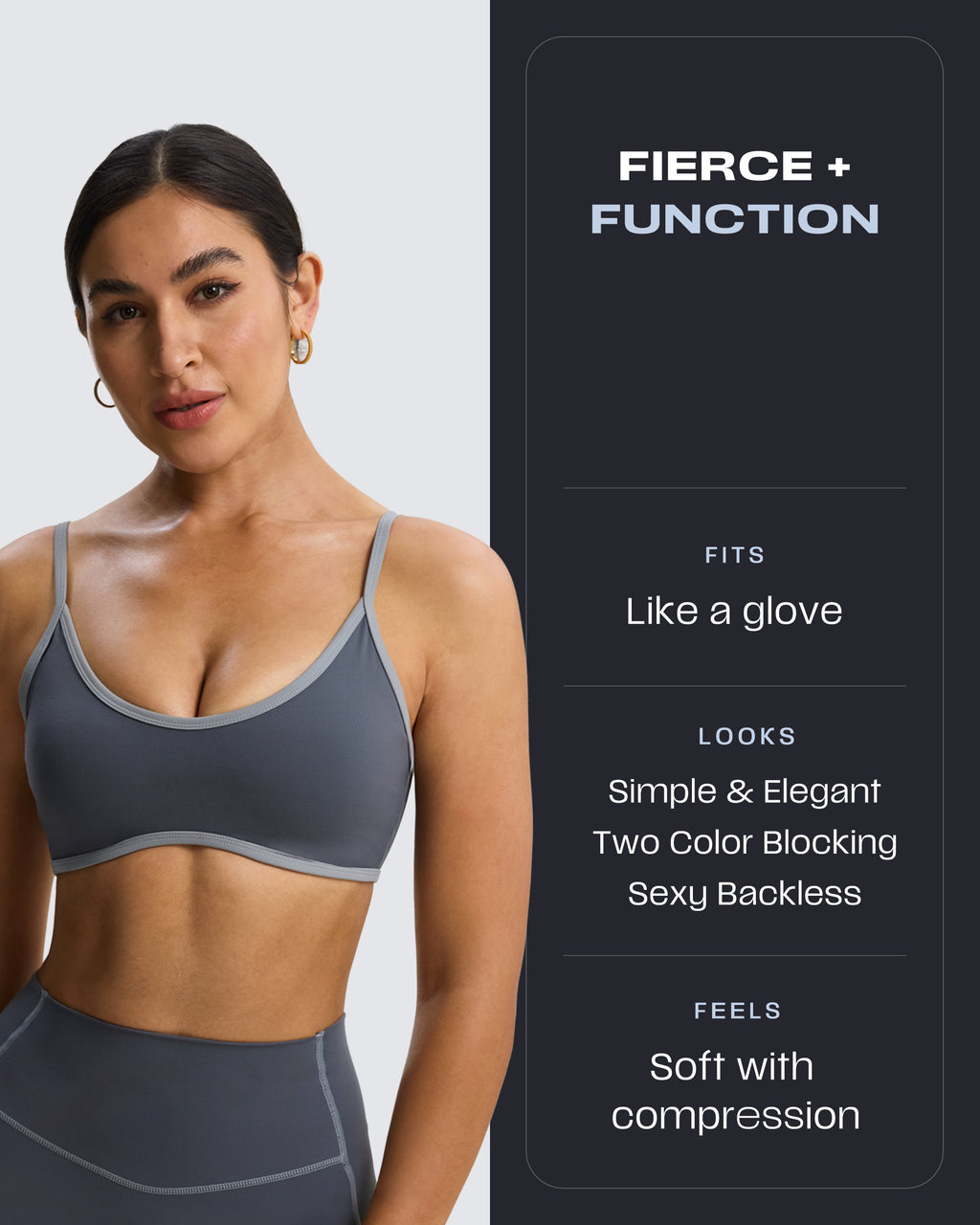 Aoxjox "Lexi Lined" Strappy Sports Bra