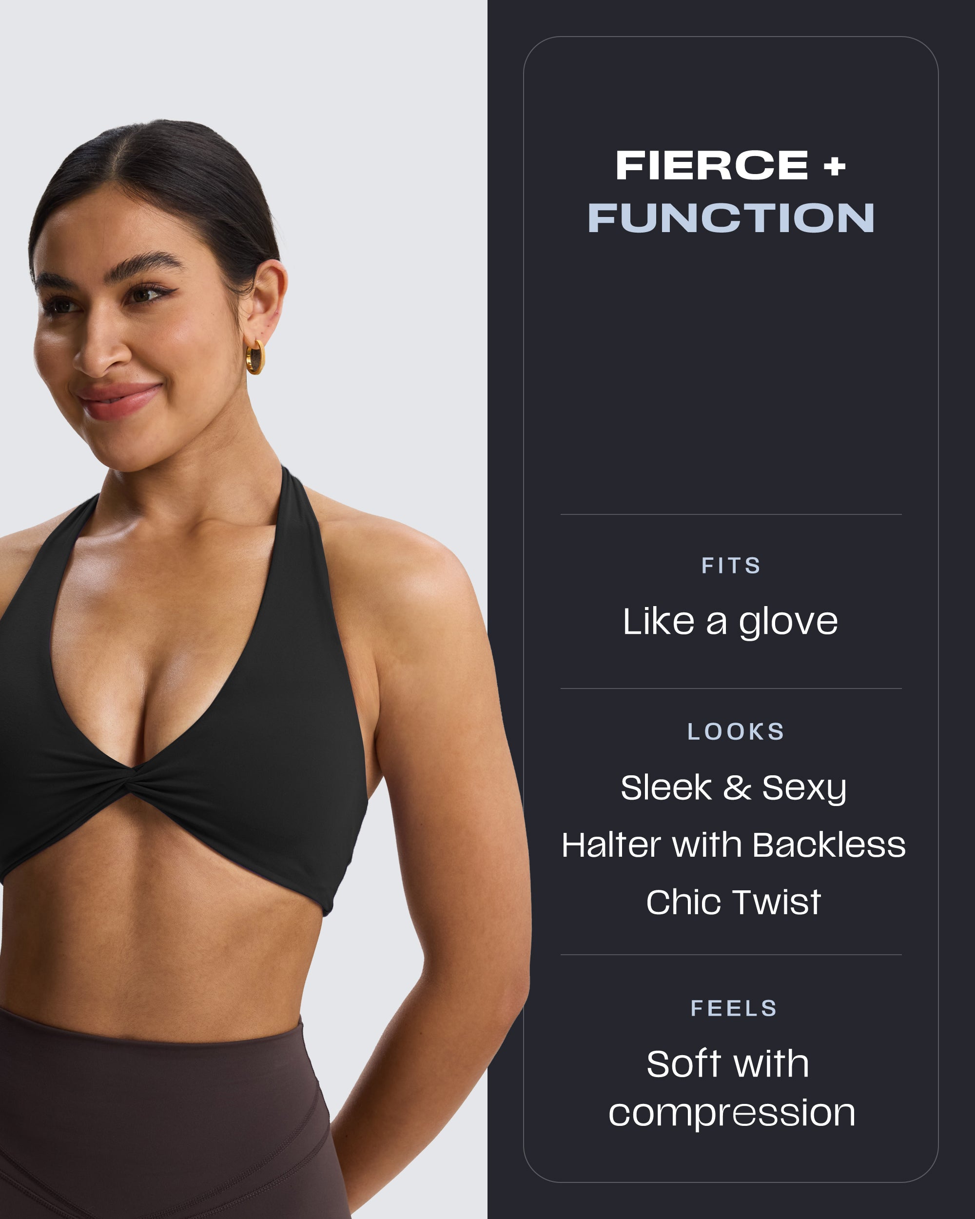 Aoxjox "Rosie" Halter Sports Bra