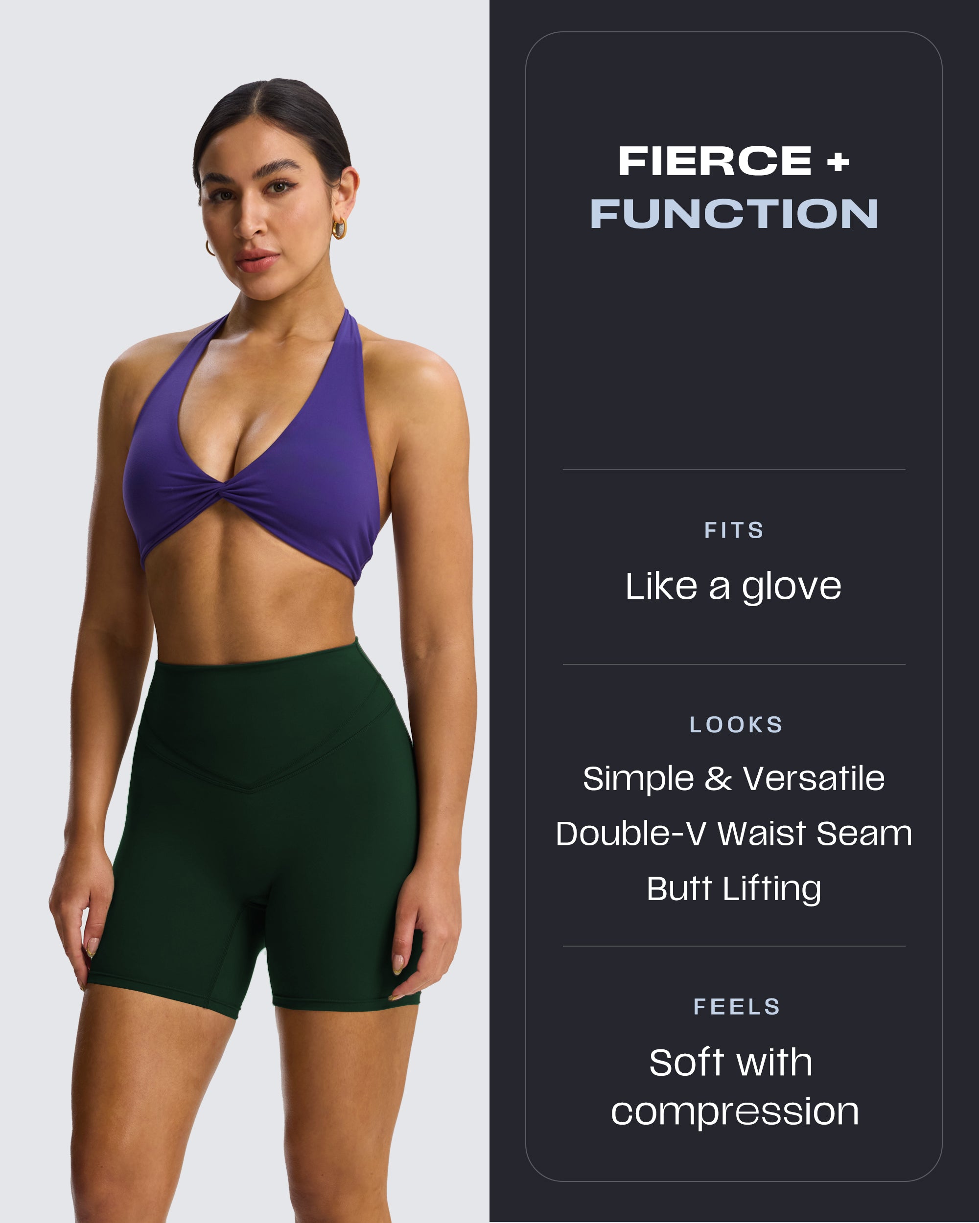 Aoxjox "Siren" Hidden Scrunch Shorts