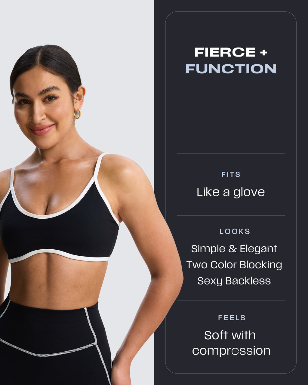 Aoxjox "Lexi Lined" Strappy Sports Bra