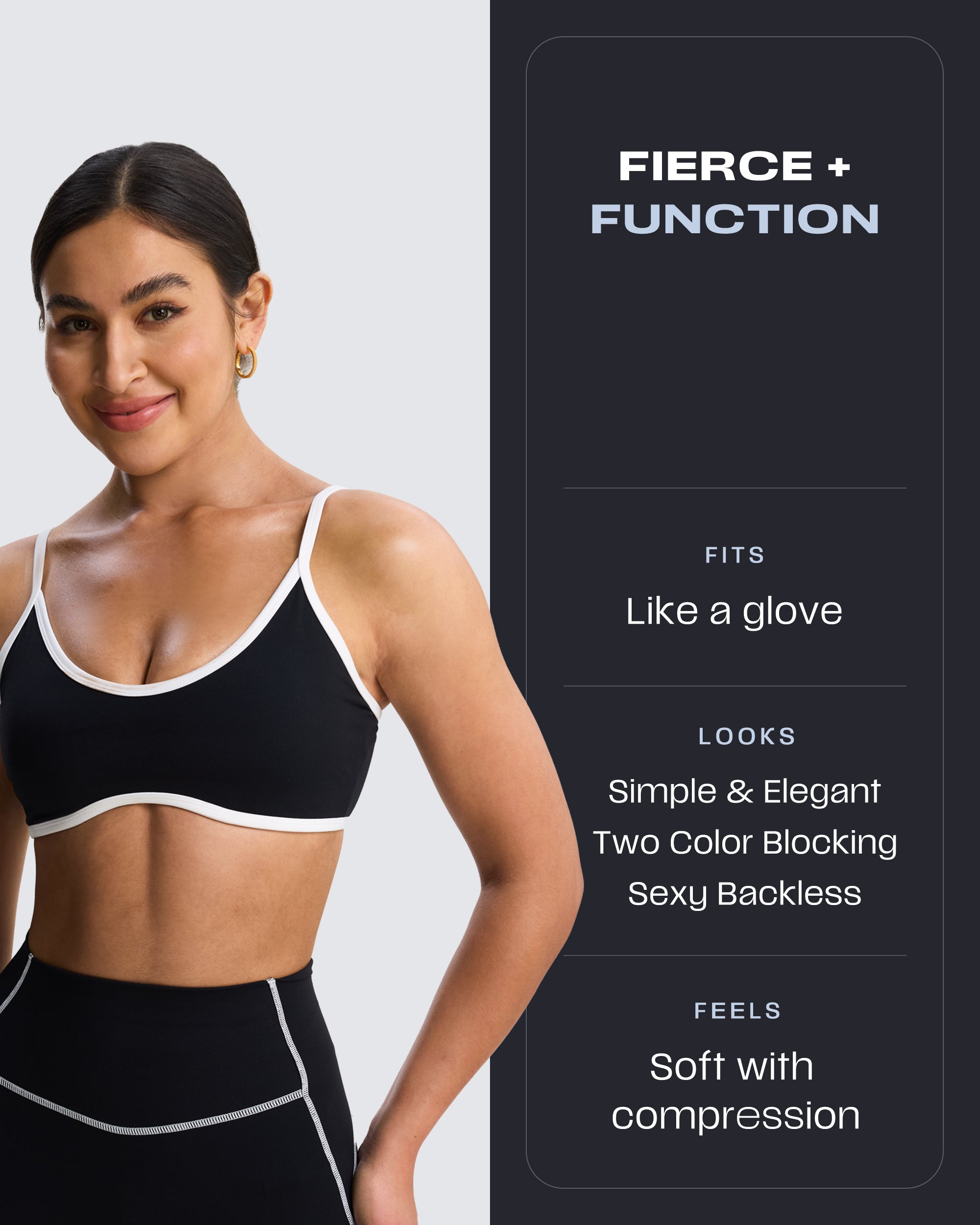 Aoxjox "Lexi Lined" Strappy Sports Bra