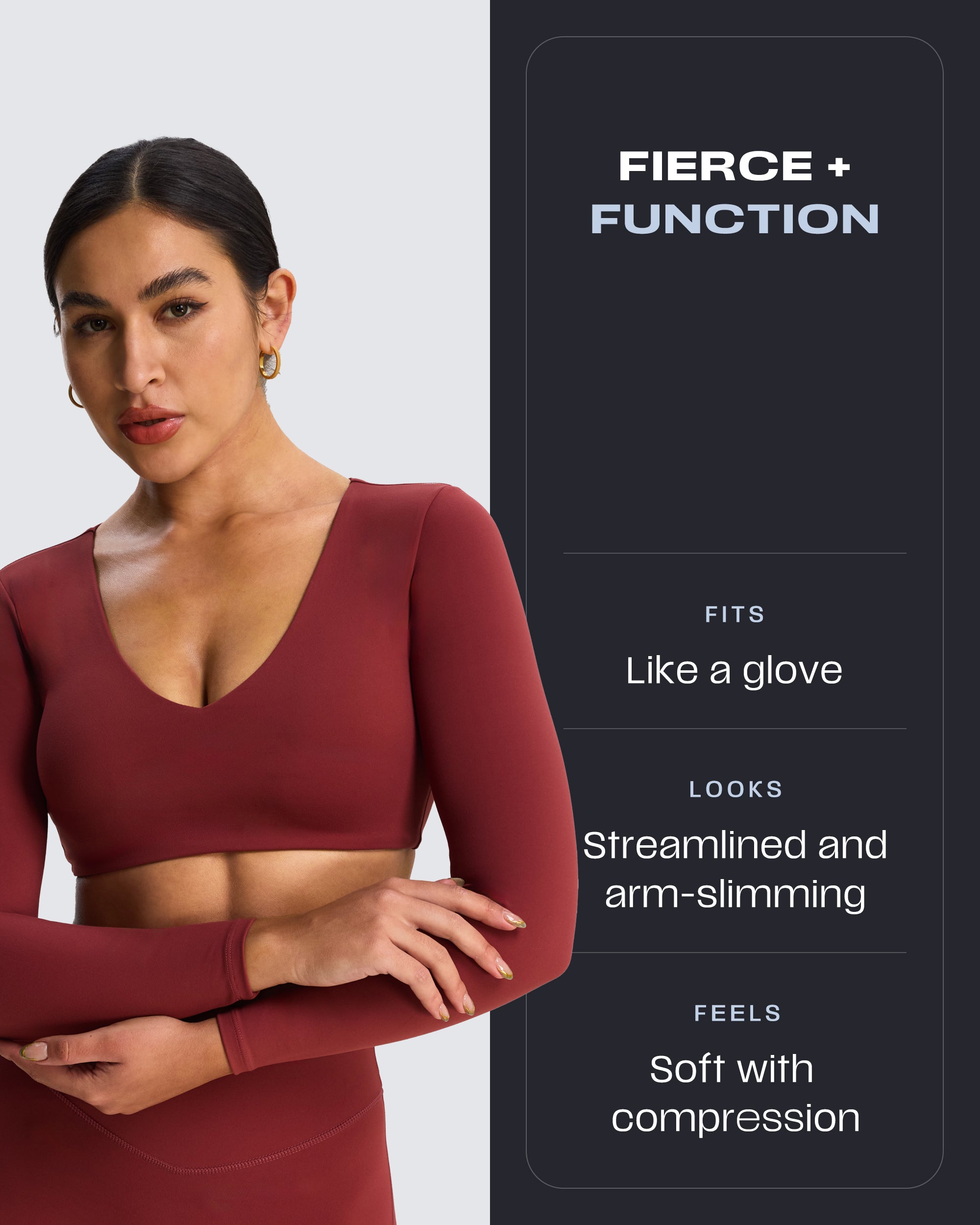 Aoxjox "Stacey" V Neck Long Sleeve