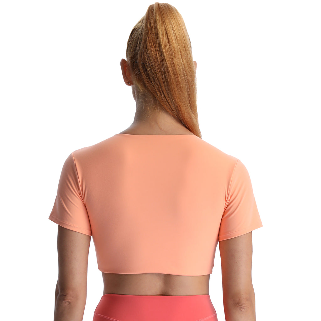Aoxjox "Deep V Short Sleeve" Crop