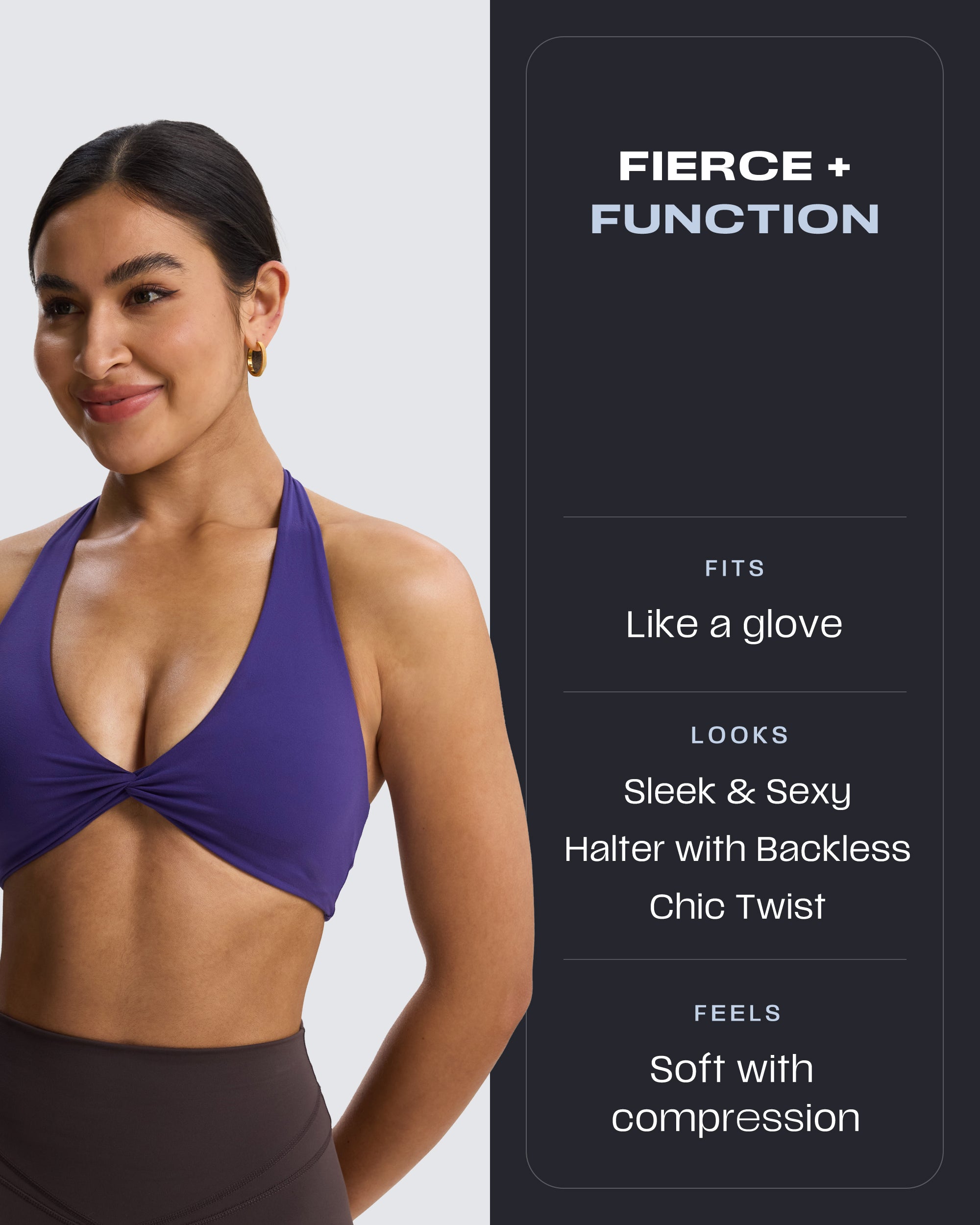 Aoxjox "Rosie" Halter Sports Bra