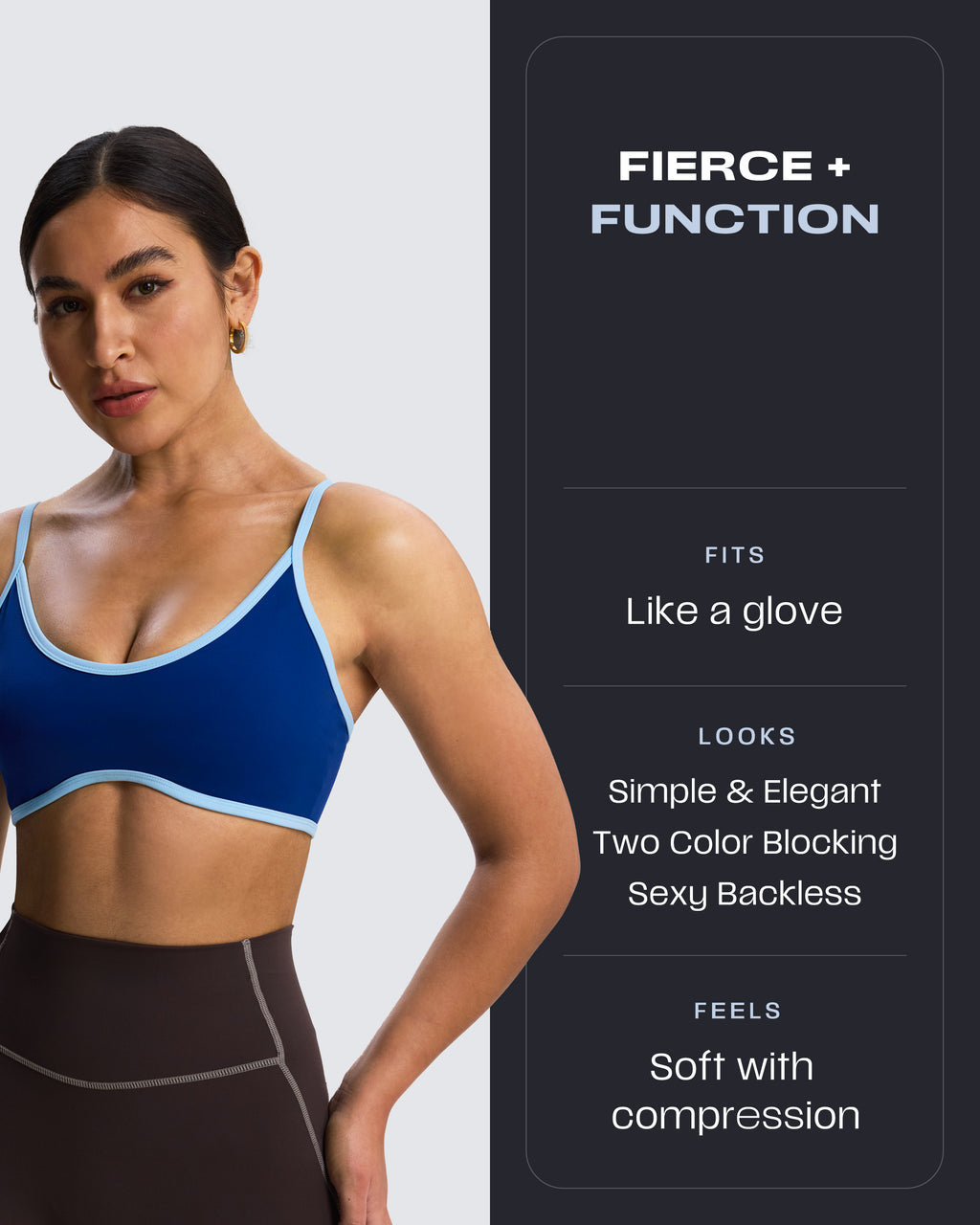 Aoxjox "Lexi Lined" Strappy Sports Bra