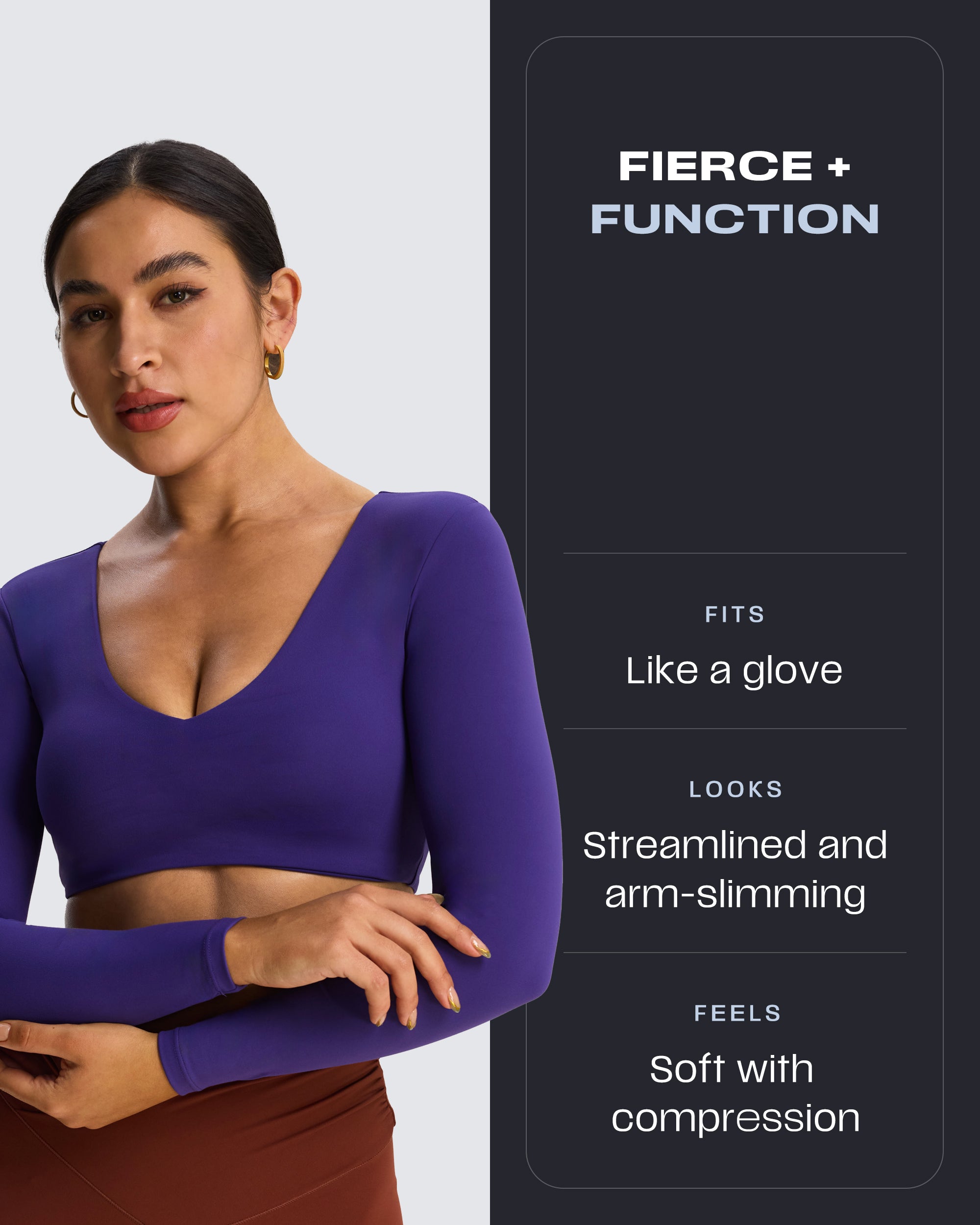 Aoxjox "Stacey" V Neck Long Sleeve