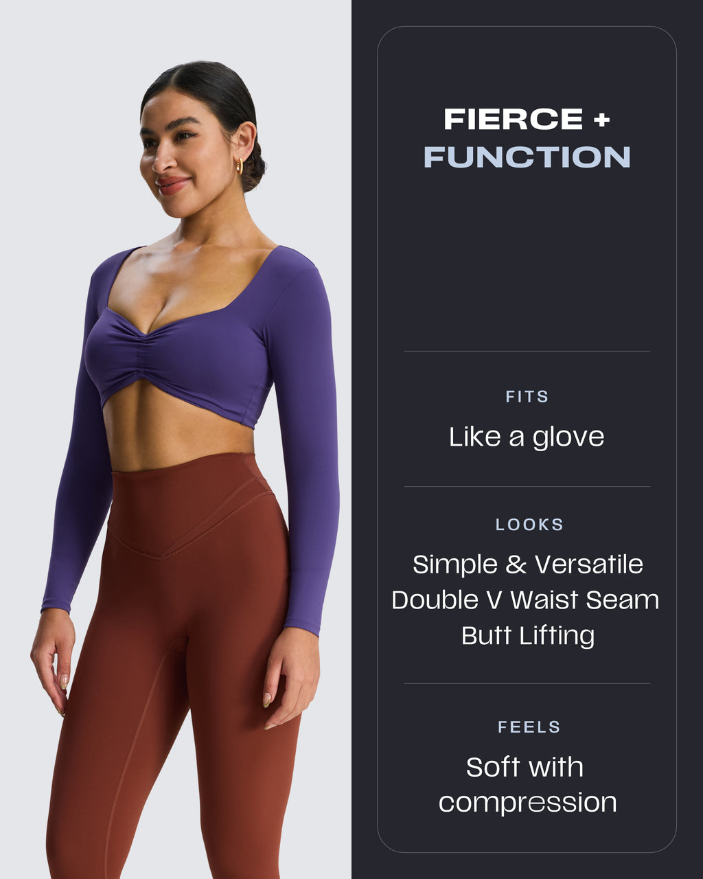 Aoxjox "Siren"  Hidden Scrunch Leggings
