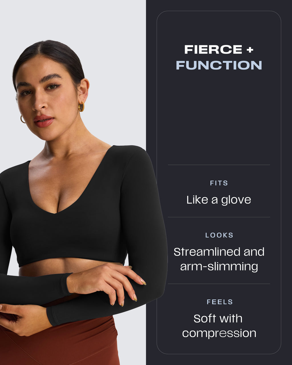 Aoxjox "Stacey" V Neck Long Sleeve
