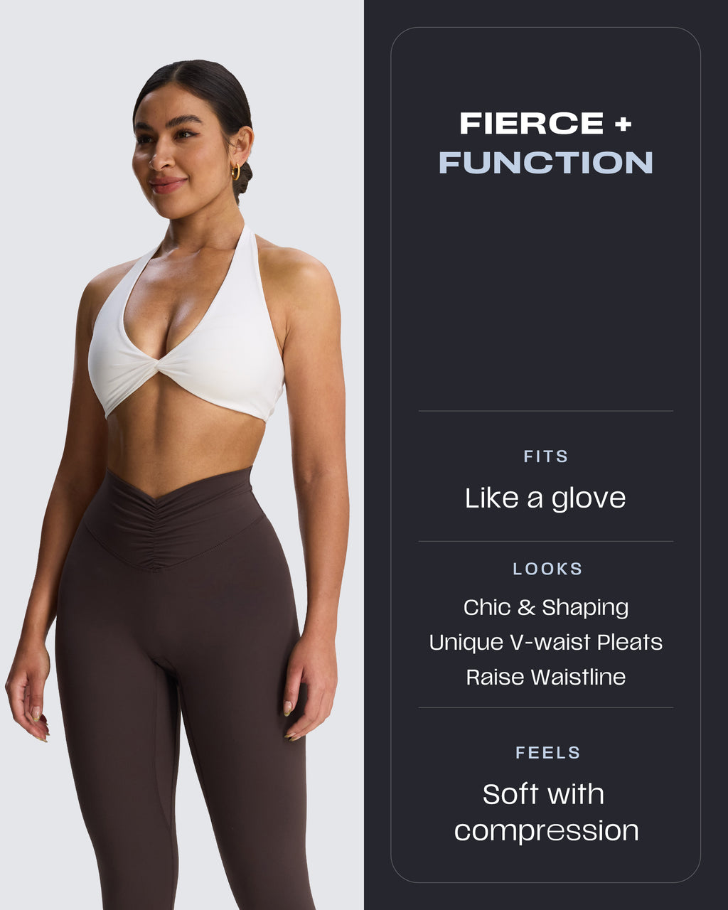 Aoxjox "Illusion" Ruched Front Leggings