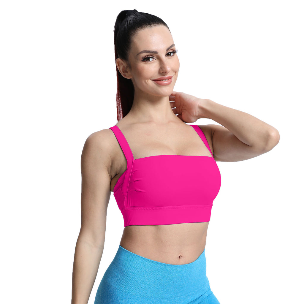 Aoxjox Tube top thick strap open back Bras