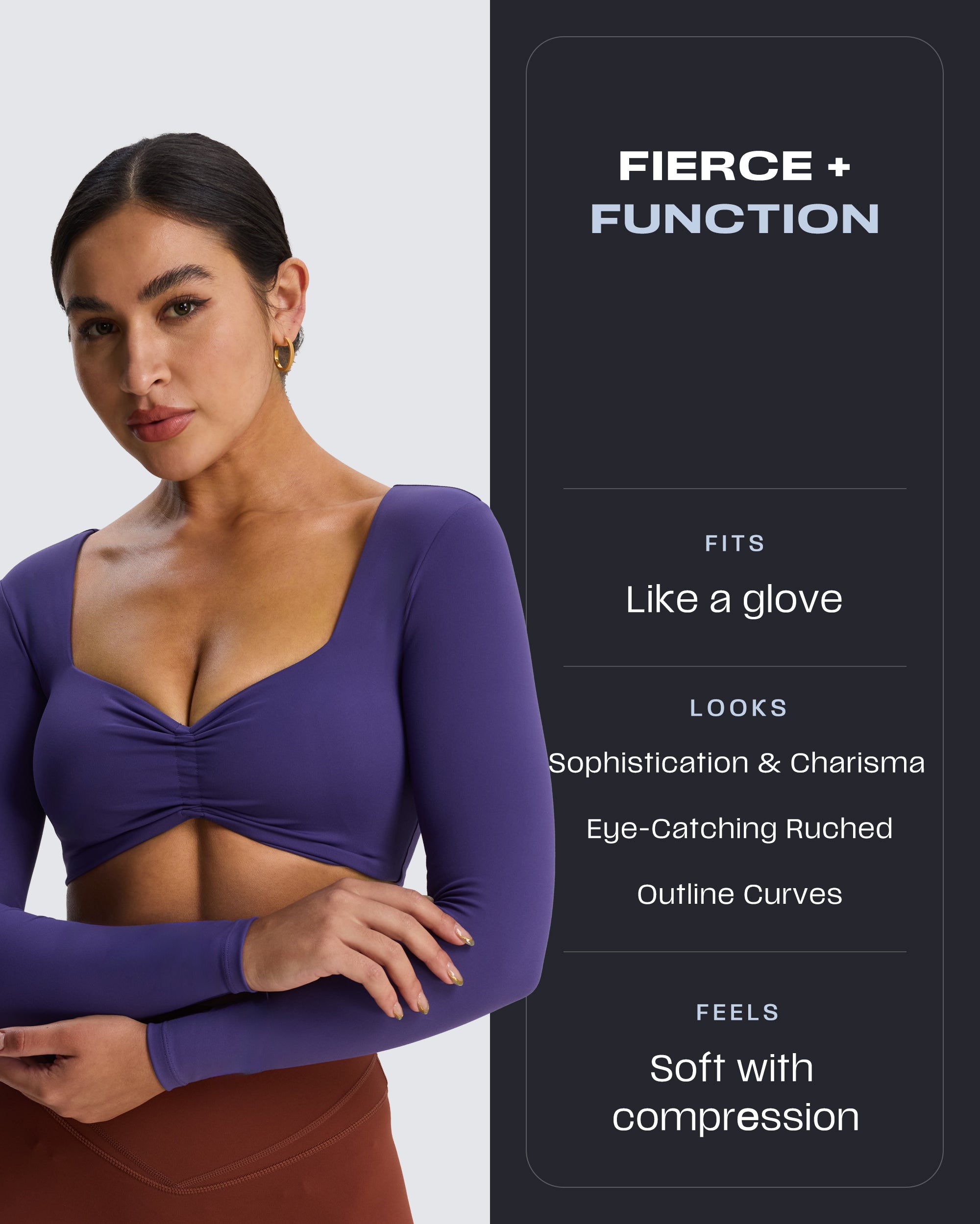 Aoxjox "Violet" Sweetheart Long Sleeve