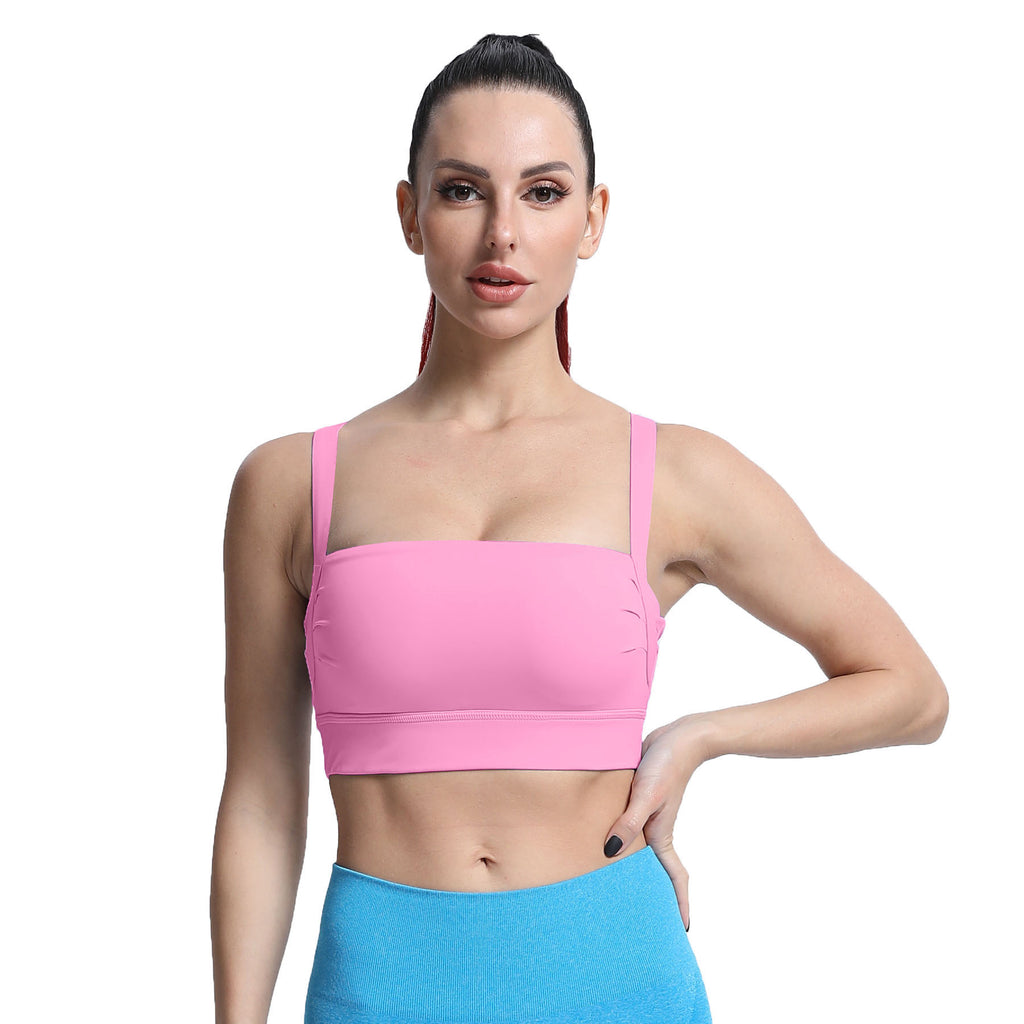 Aoxjox Tube top thick strap open back Bras
