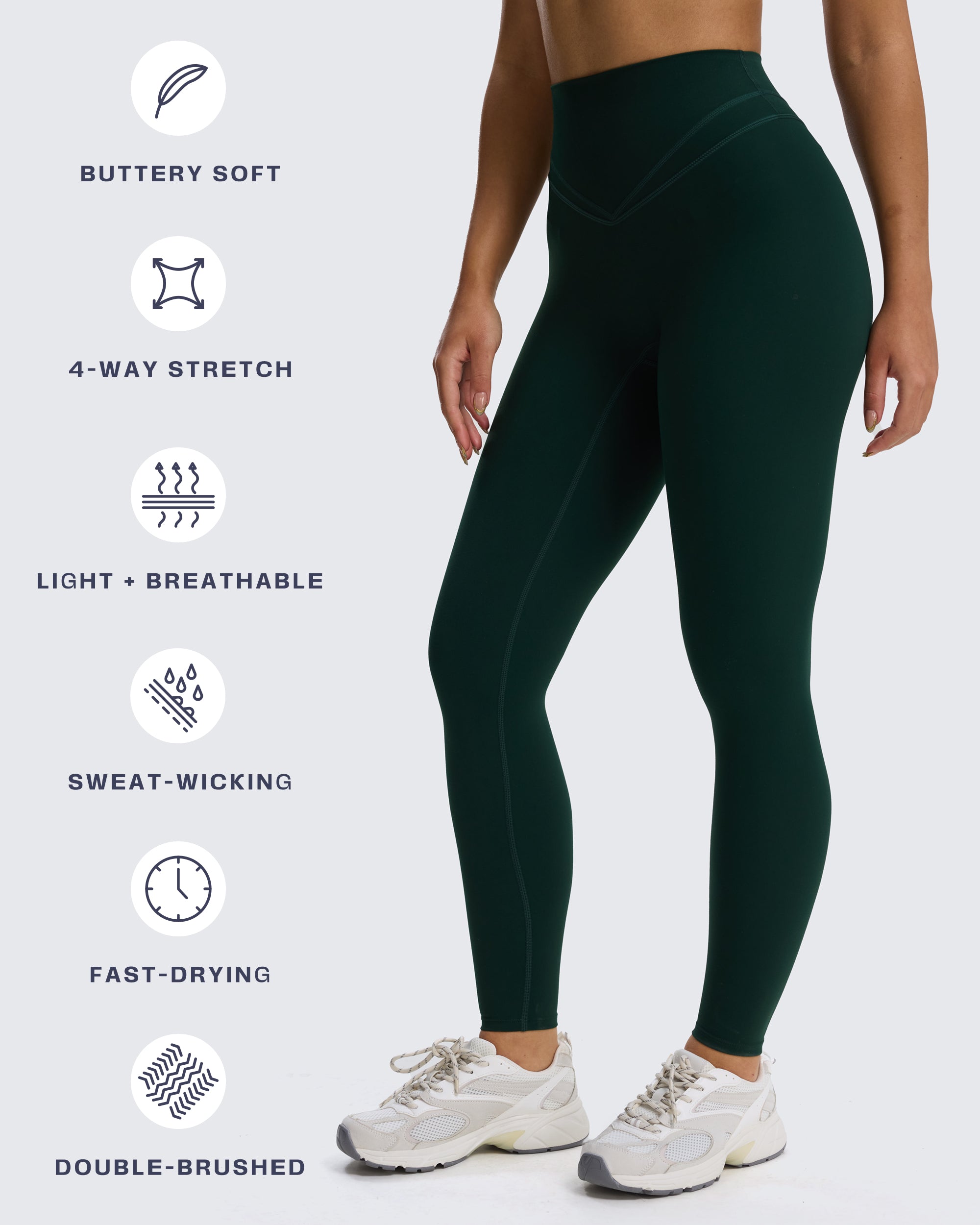 Aoxjox "Siren"  Hidden Scrunch Leggings