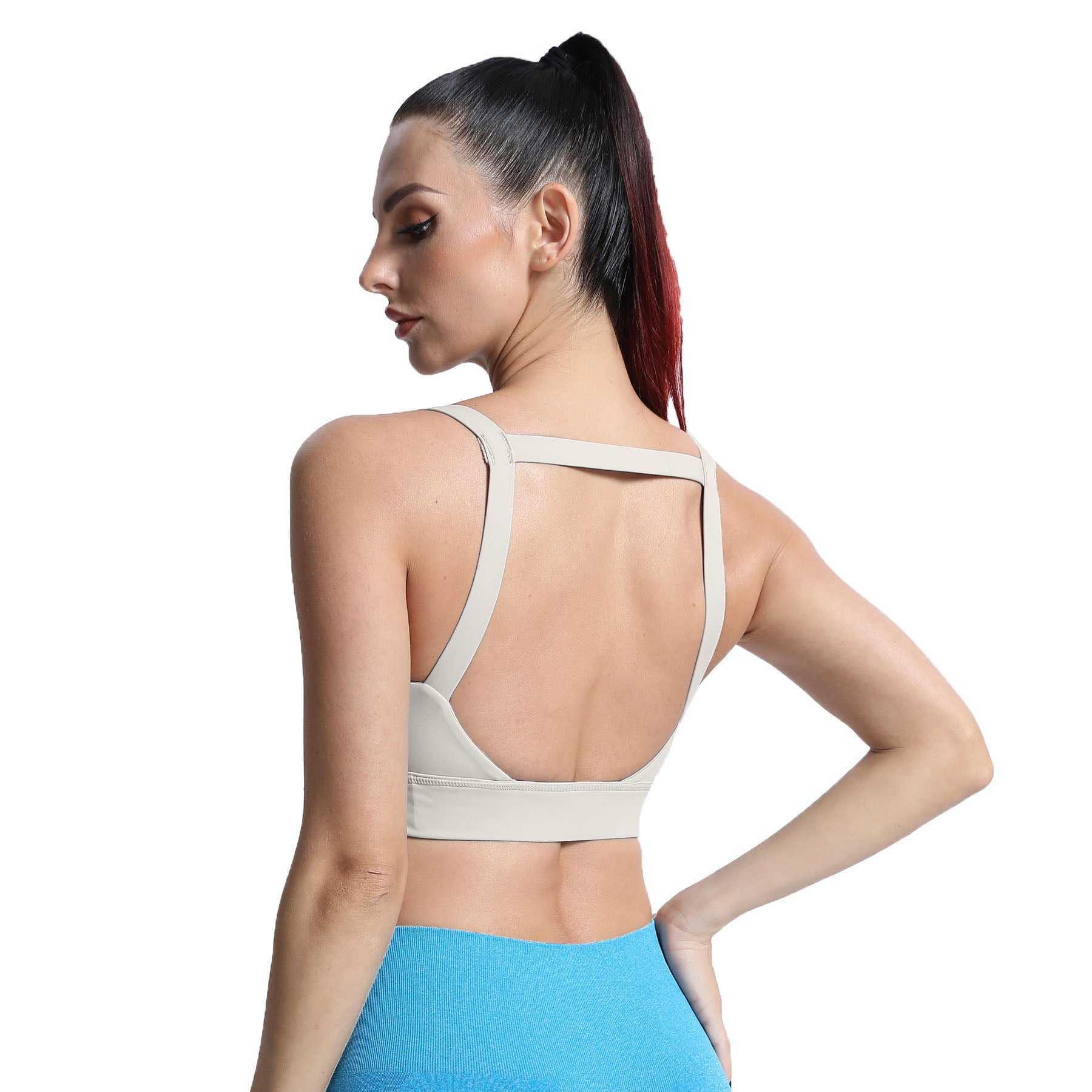 Aoxjox Tube top thick strap open back Bras