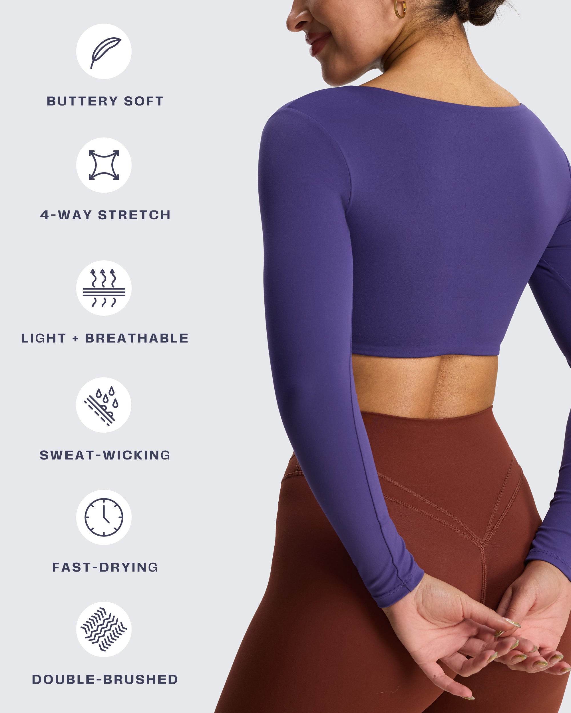 Aoxjox "Violet" Sweetheart Long Sleeve