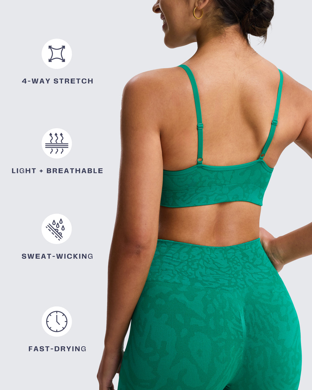 Aoxjox  Camo Seamless Sports Bras
