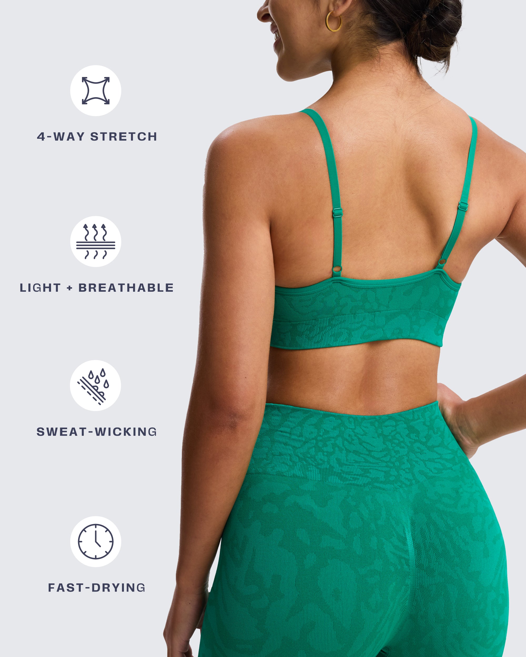 Aoxjox  Camo Seamless Sports Bras
