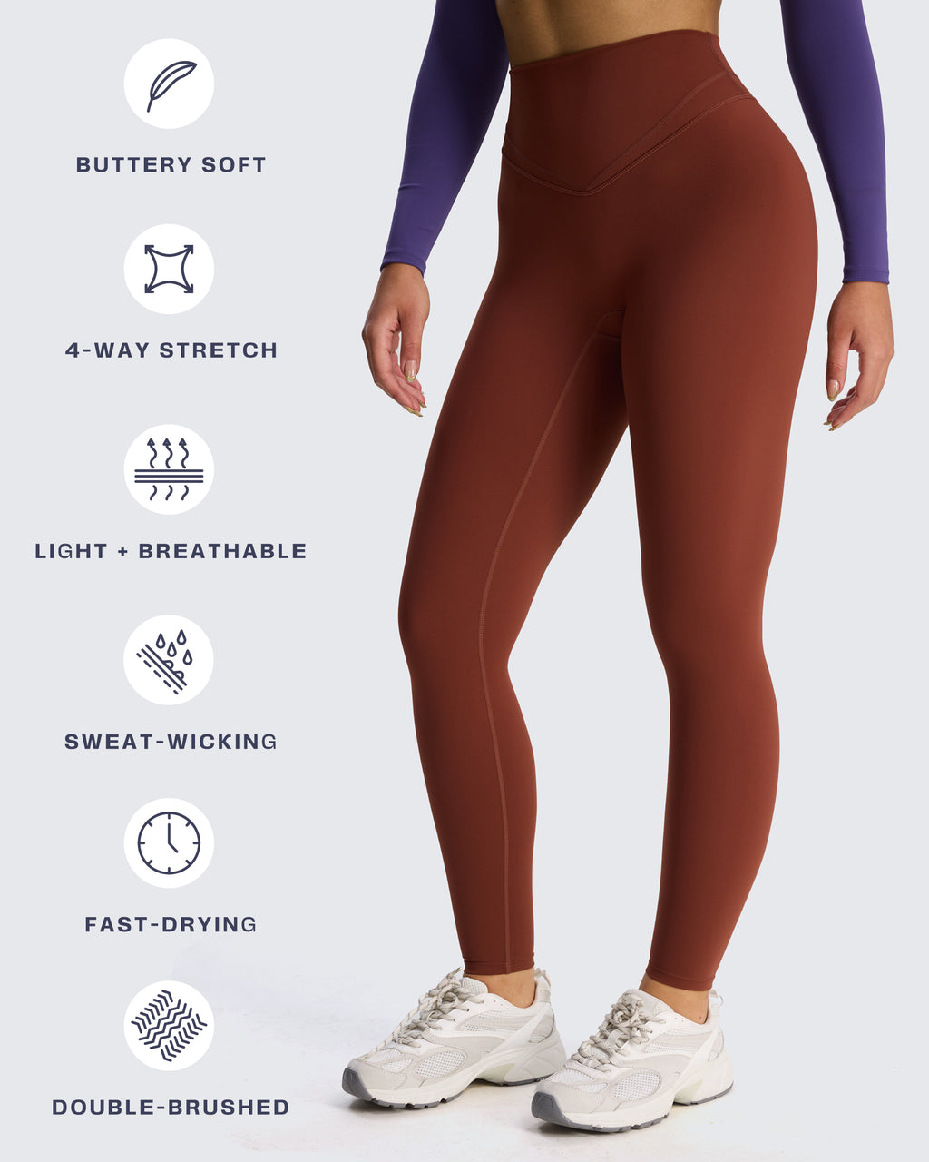 Aoxjox "Siren"  Hidden Scrunch Leggings