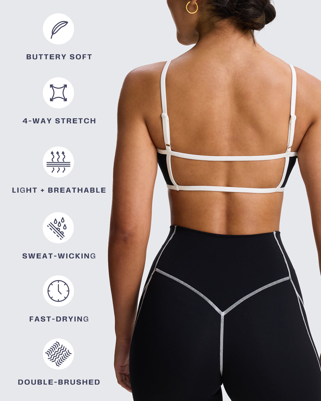 Aoxjox "Lexi Lined" Strappy Sports Bra