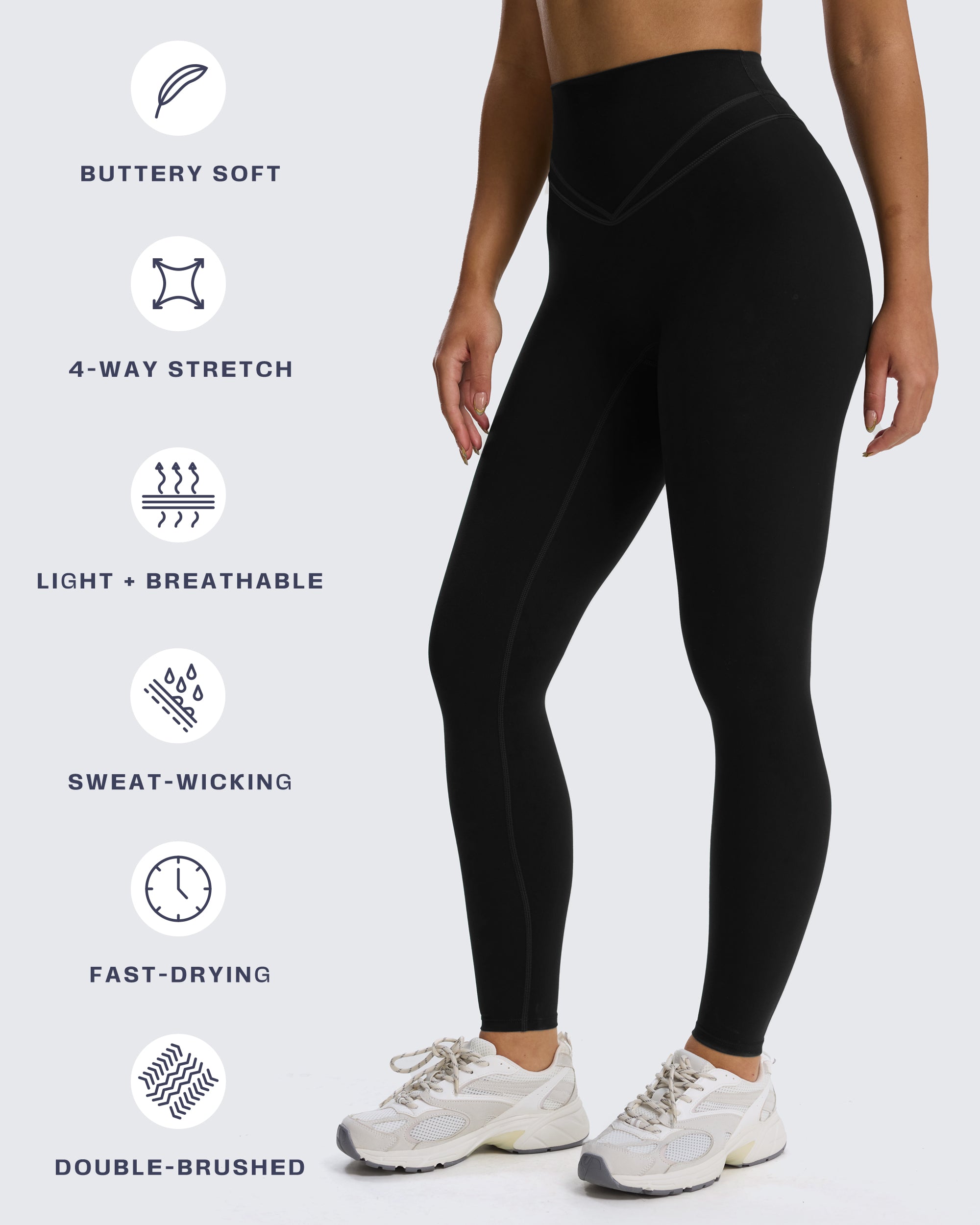 Aoxjox "Siren"  Hidden Scrunch Leggings