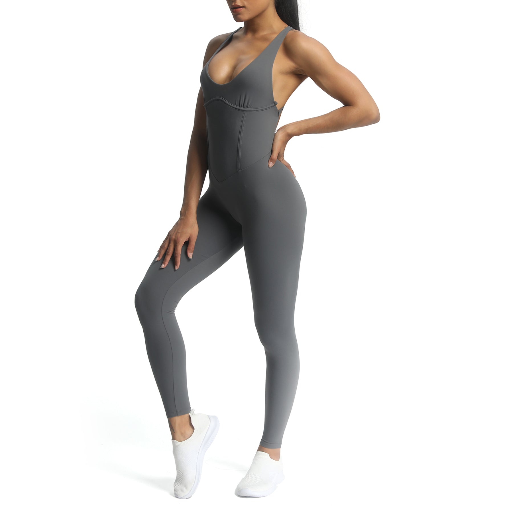 Aoxjox "Brooke"  Open Back Full Bodysuit