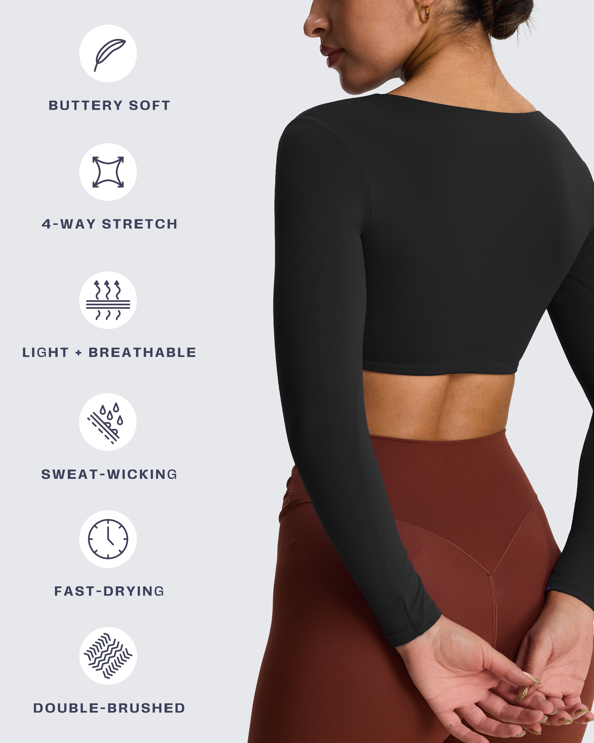 Aoxjox "Stacey" V Neck Long Sleeve
