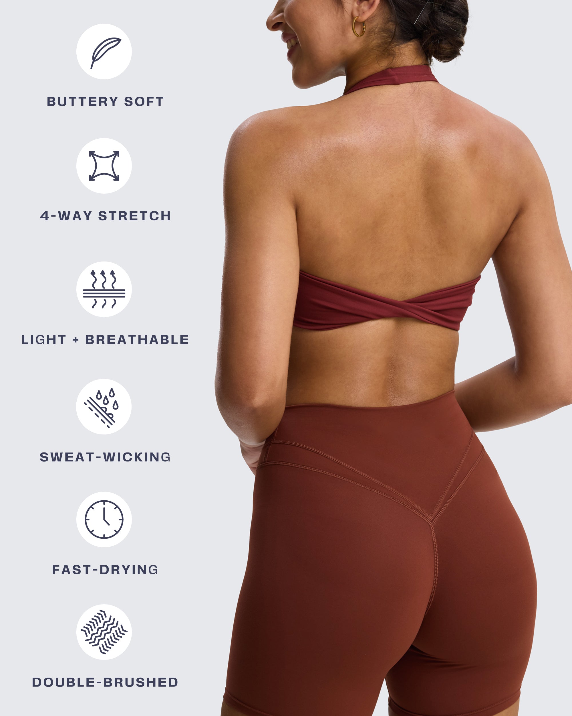 Aoxjox "Rosie" Halter Sports Bra