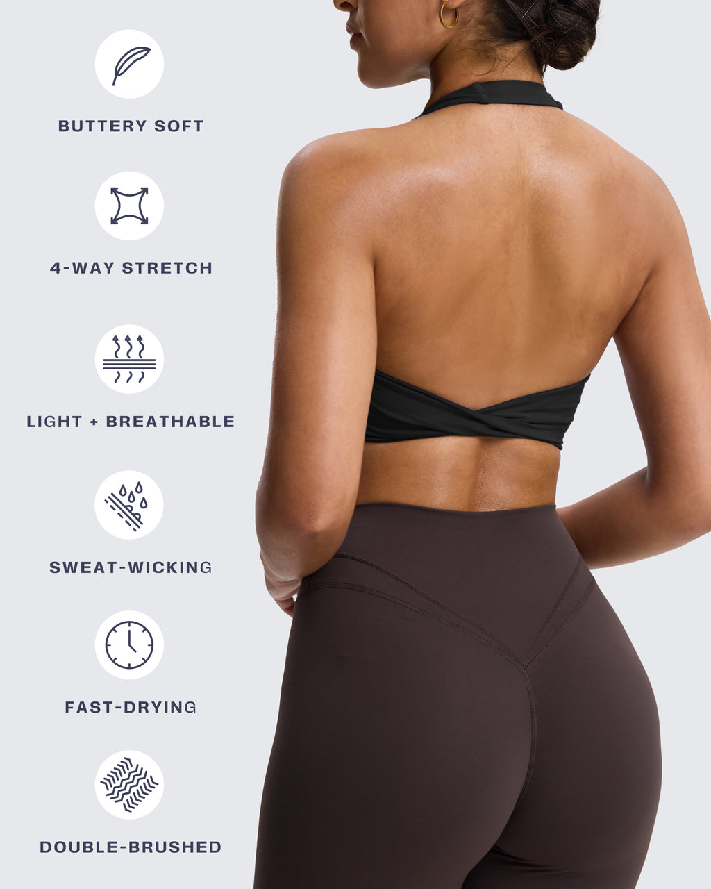 Aoxjox "Rosie" Halter Sports Bra