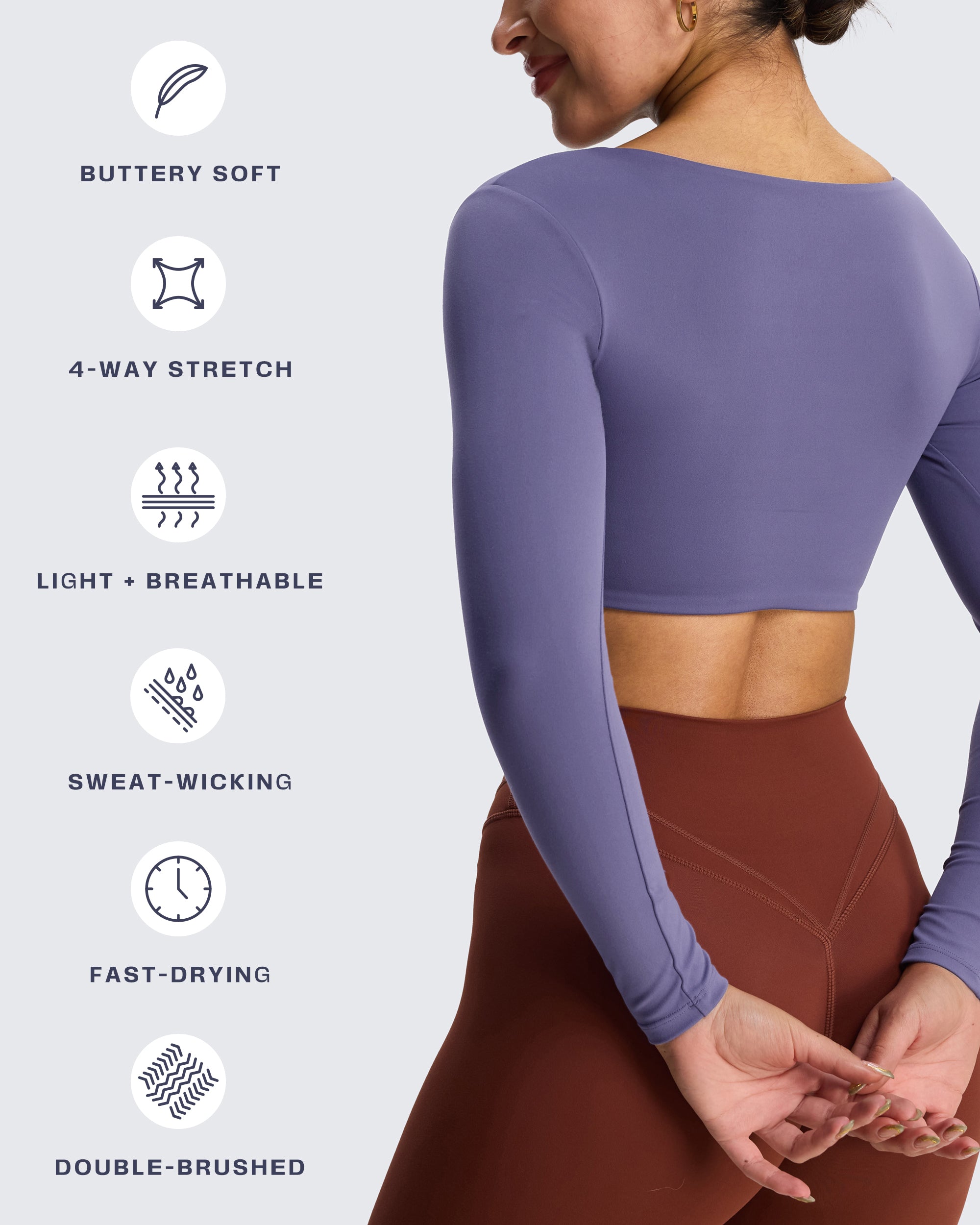 Aoxjox "Violet" Sweetheart Long Sleeve