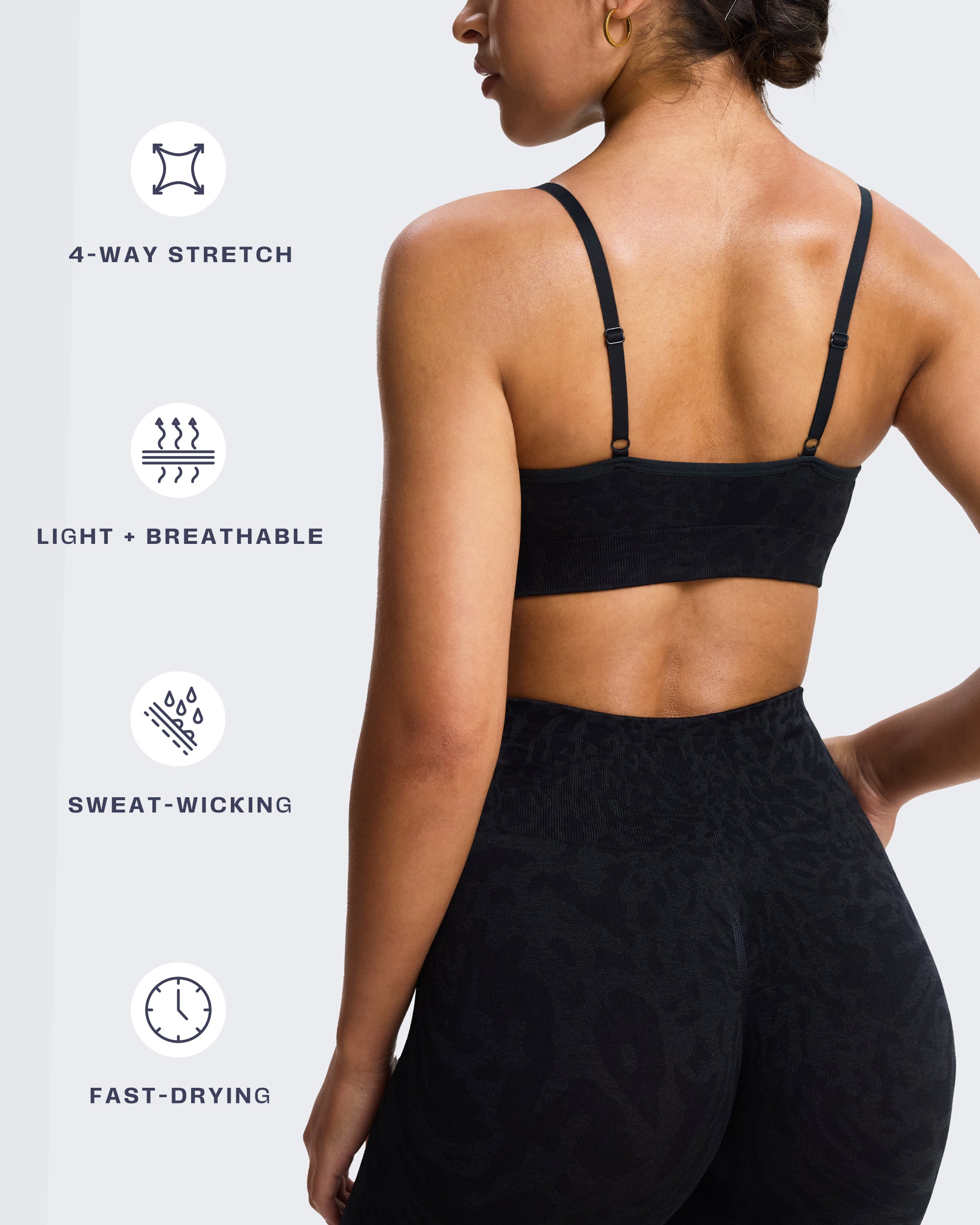 Aoxjox  Camo Seamless Sports Bras