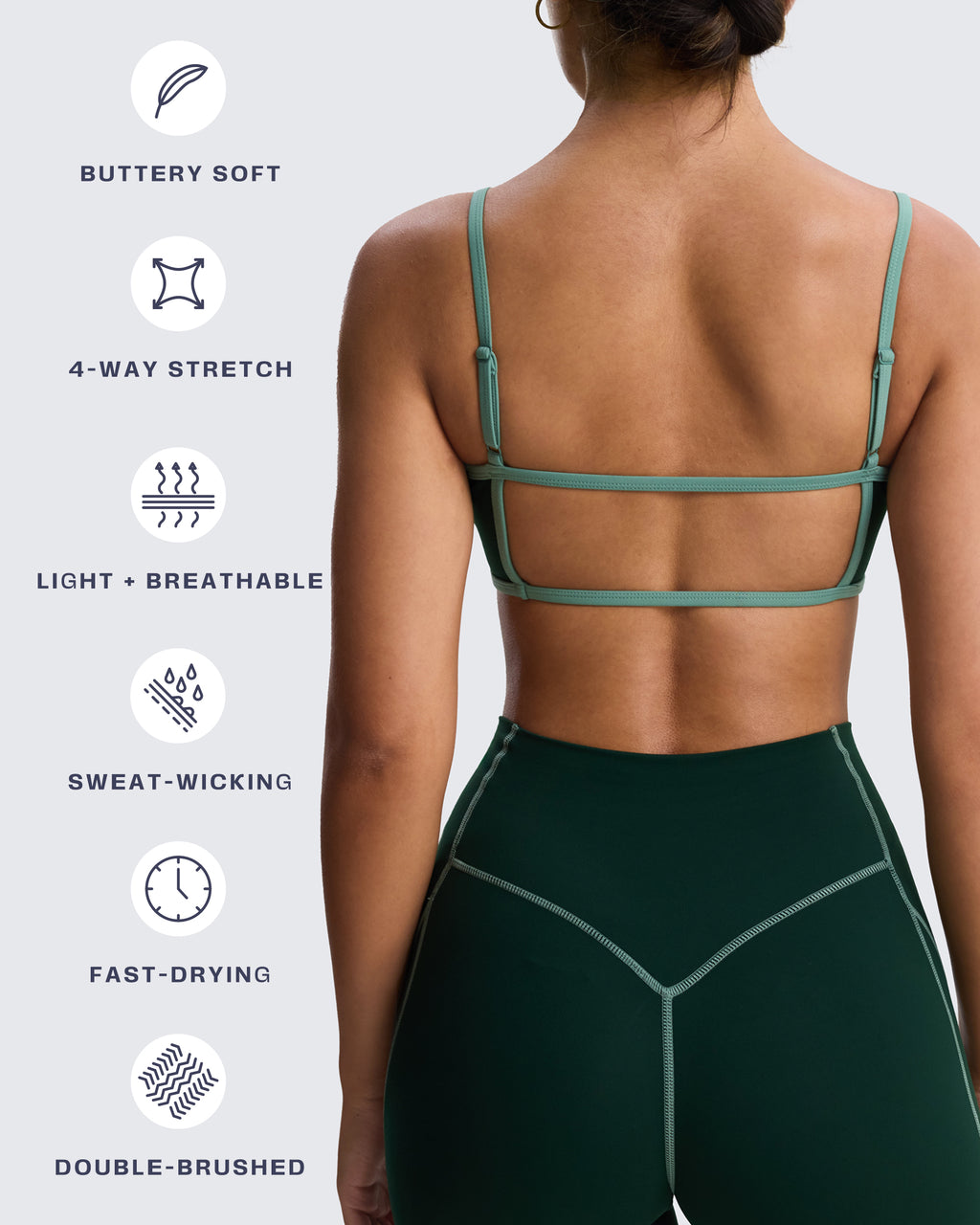 Aoxjox "Lexi Lined" Strappy Sports Bra