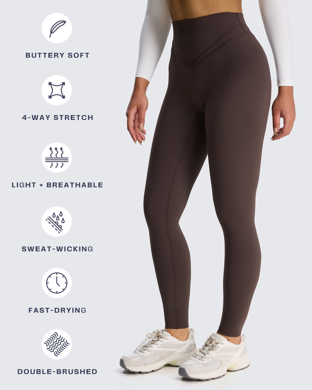 Aoxjox "Siren"  Hidden Scrunch Leggings